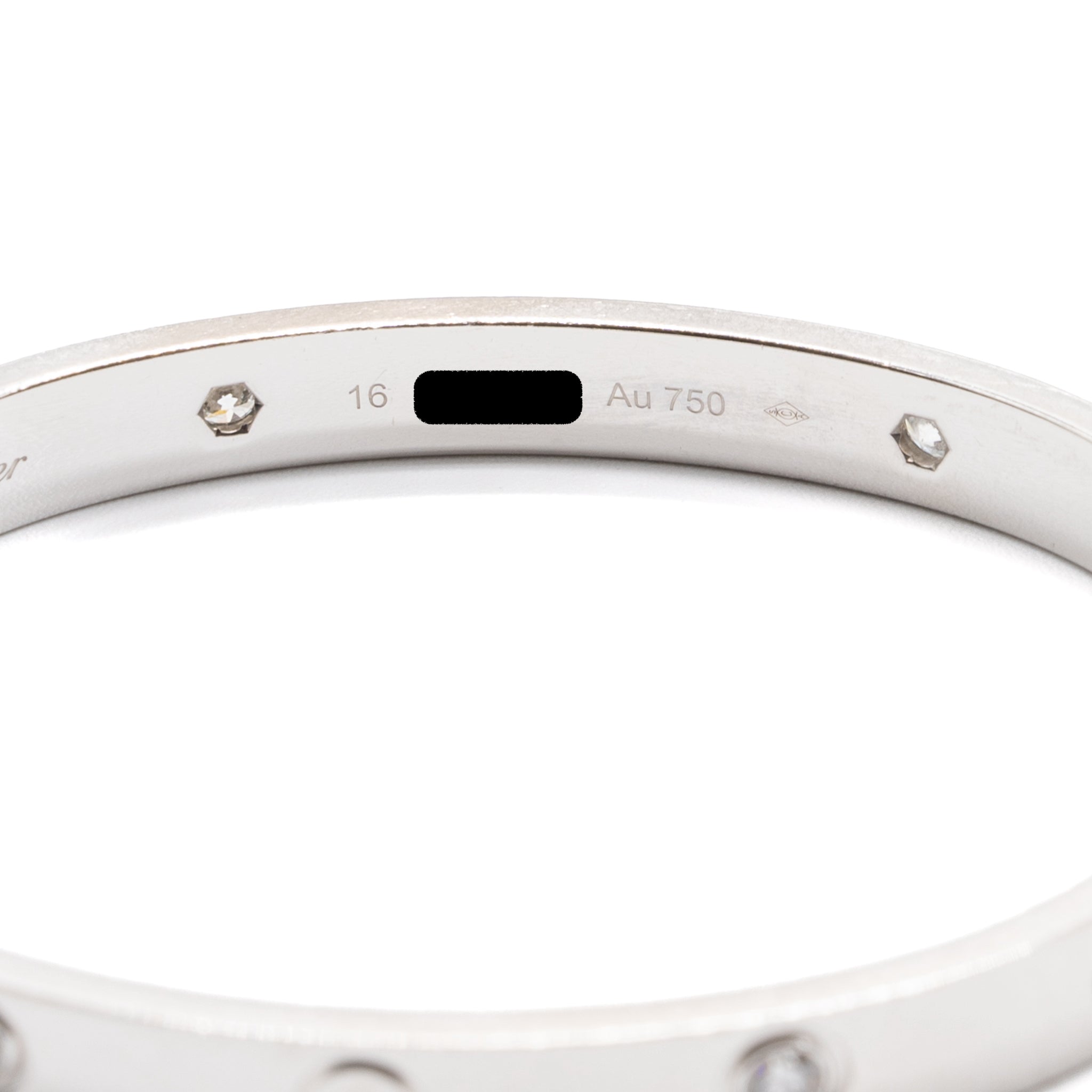 CARTIER LOVE BRACELET WHITE GOLD WITH 4 DIAMONDS