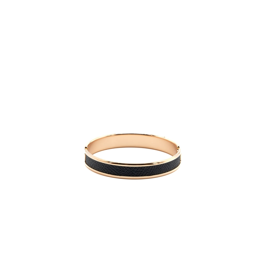 HERMES SIZE T2 OLYMPE BRACELET EPSOM BLACK RGHW