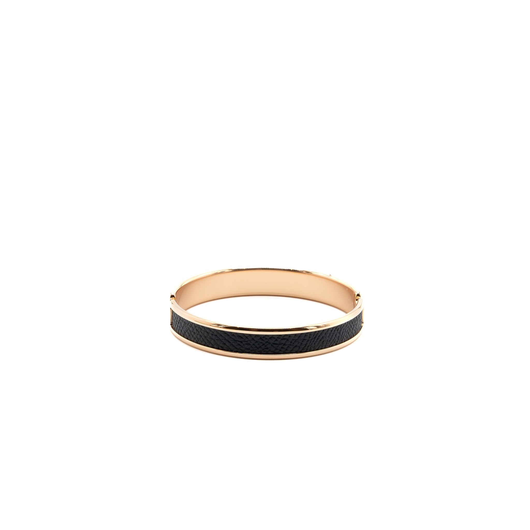HERMES SIZE T2 OLYMPE BRACELET EPSOM BLACK RGHW