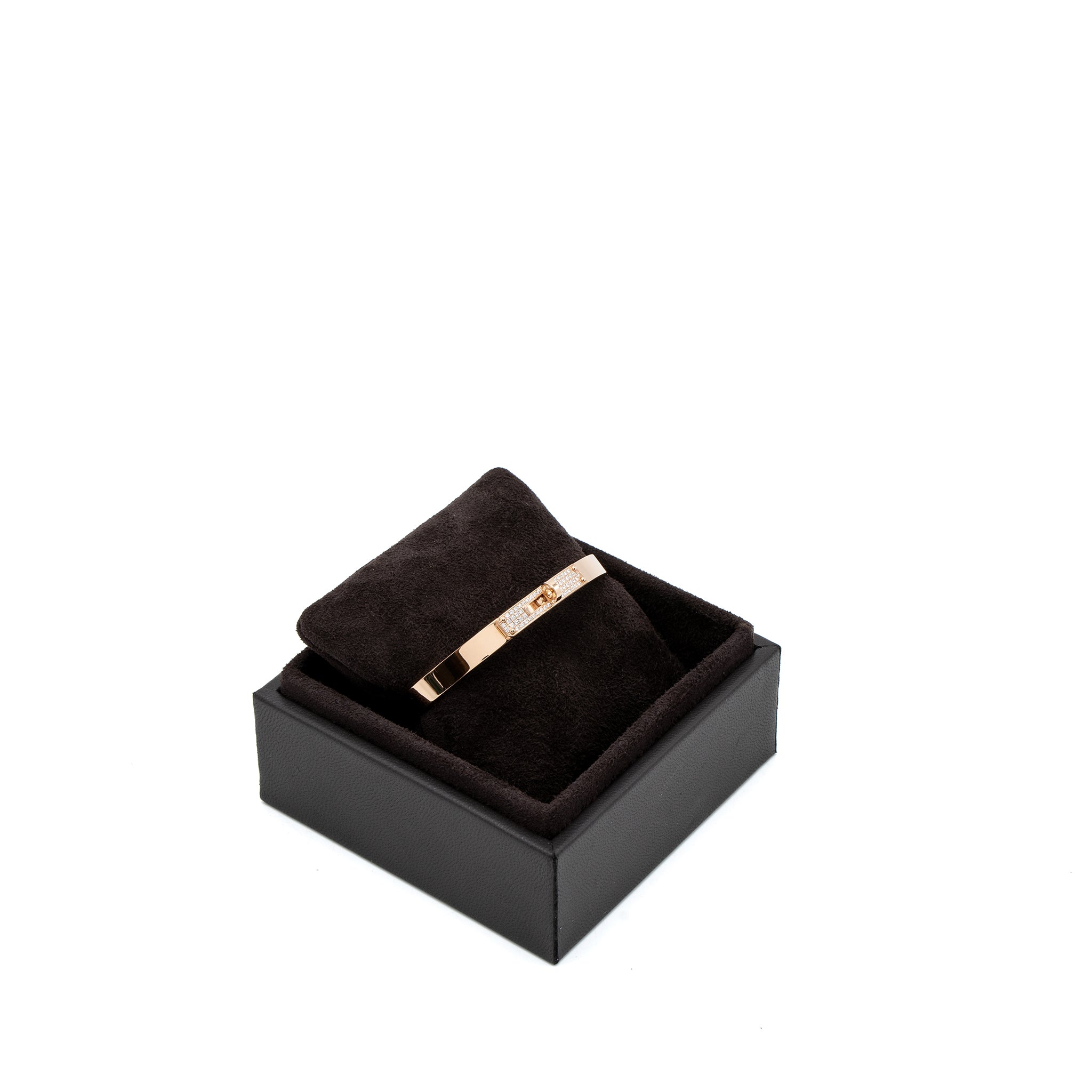 HERMES KELLY BRACELET ROSE GOLD DIAMONDS