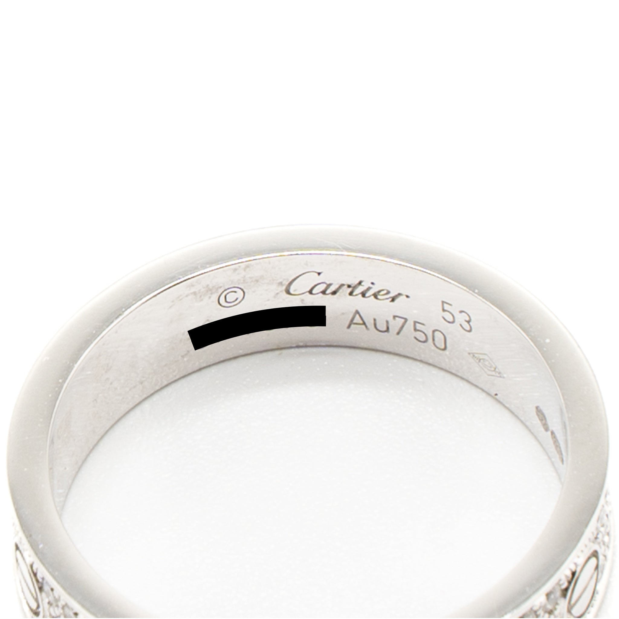 CARTIER LOVE WEDDING BAND WHITE GOLD DIAMONDS