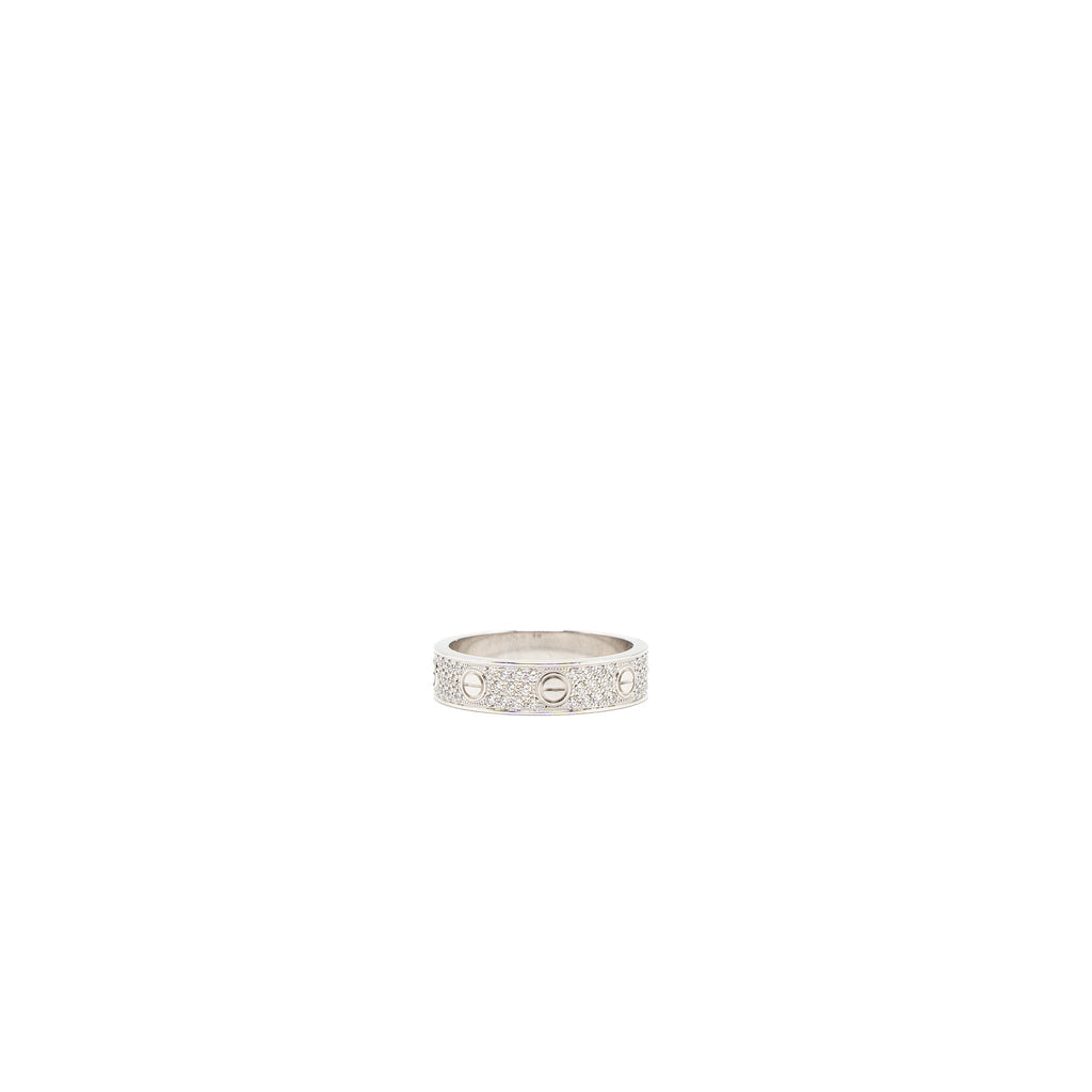 CARTIER LOVE WEDDING BAND WHITE GOLD DIAMONDS