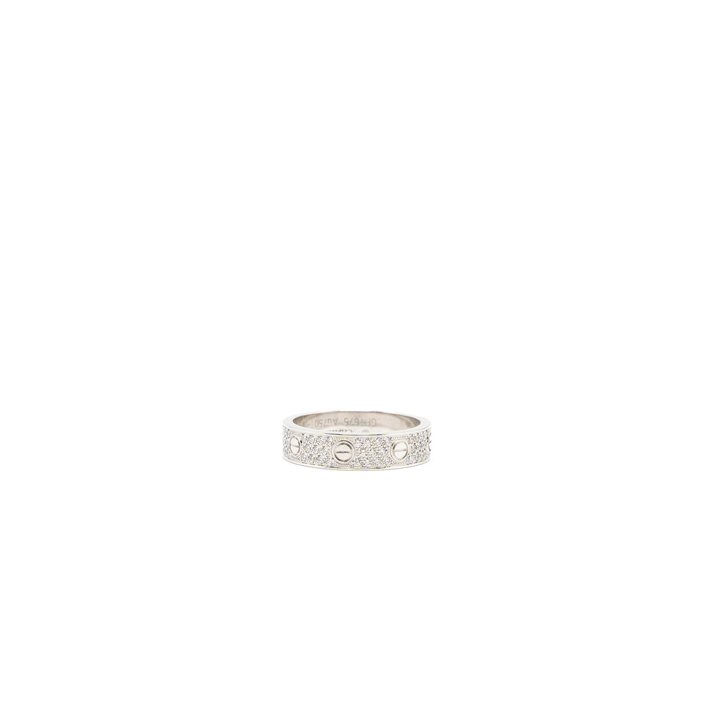 CARTIER LOVE WEDDING BAND WHITE GOLD DIAMONDS