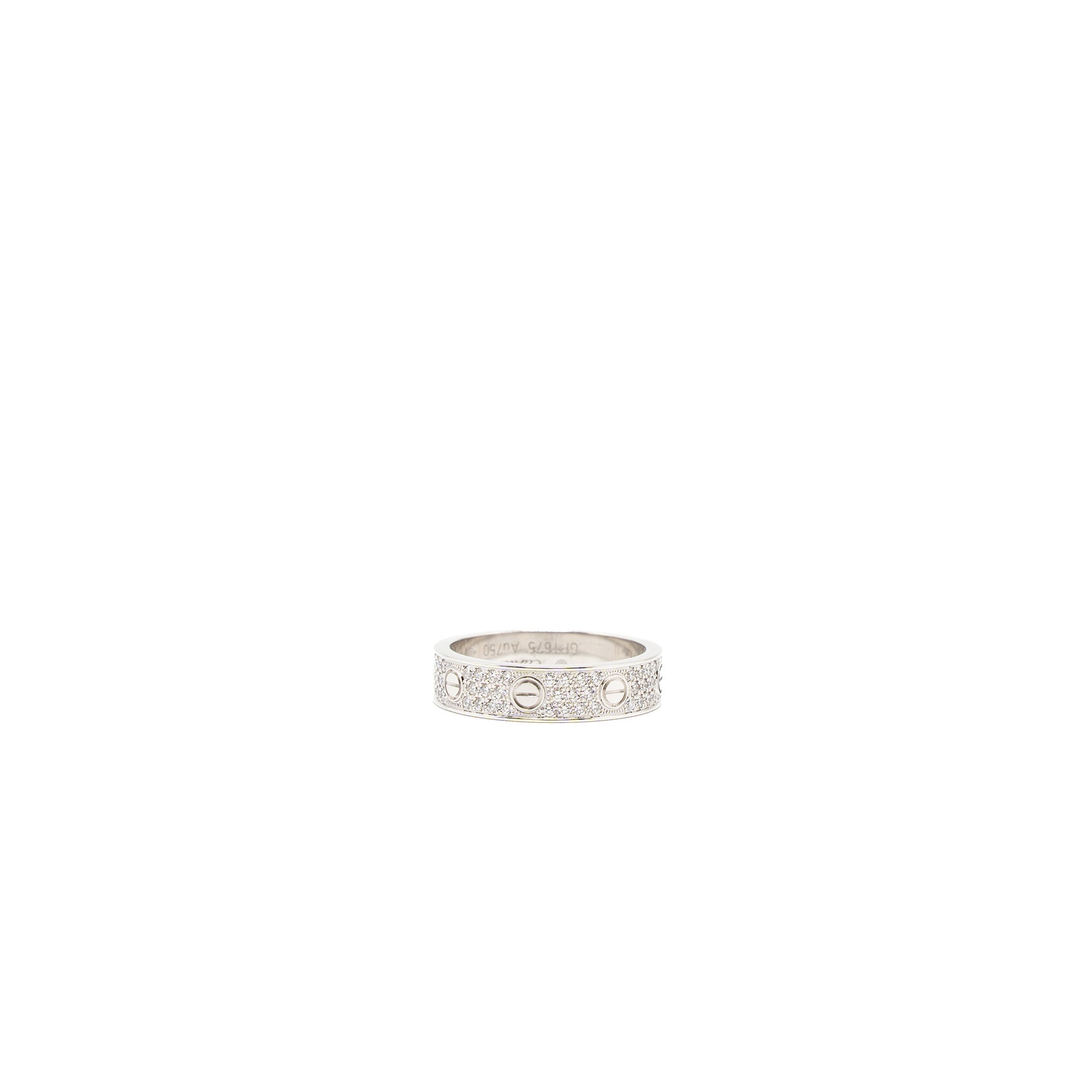 CARTIER LOVE WEDDING BAND WHITE GOLD DIAMONDS