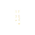 HERMES D OREILLE KELLY CHAIN EARRINGS YELLOW GOLD