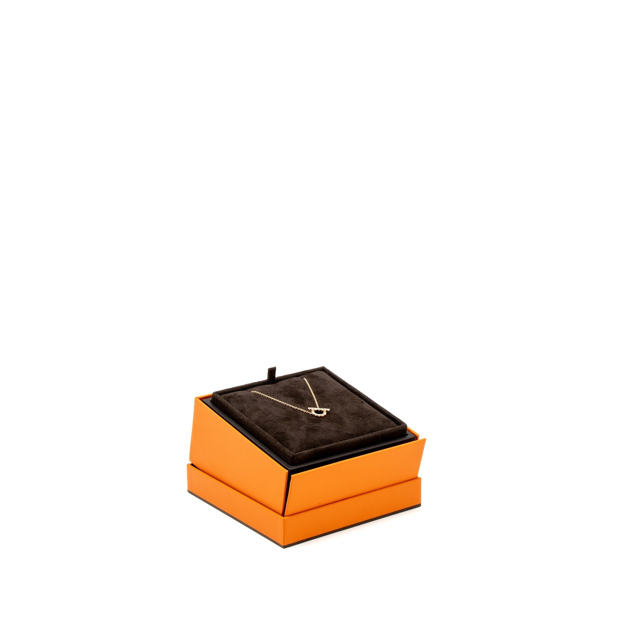 HERMES FINESSE PENDANT/NECKLACE ROSE GOLD DIAMONDS