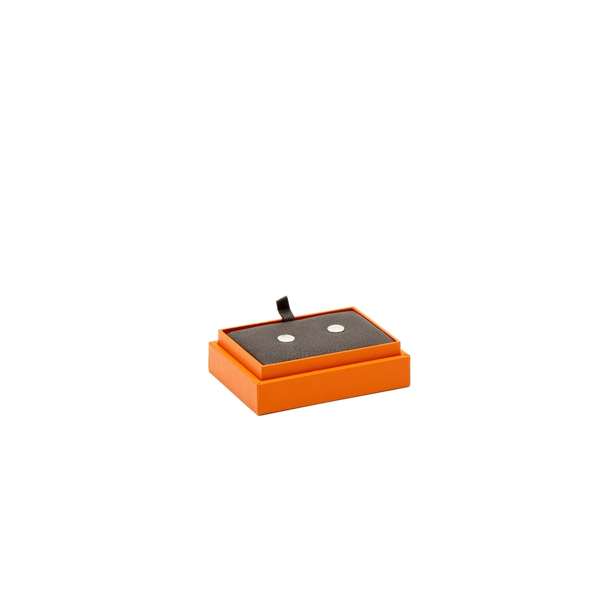 HERMES EX-LIBRIS EARRINGS SILVER