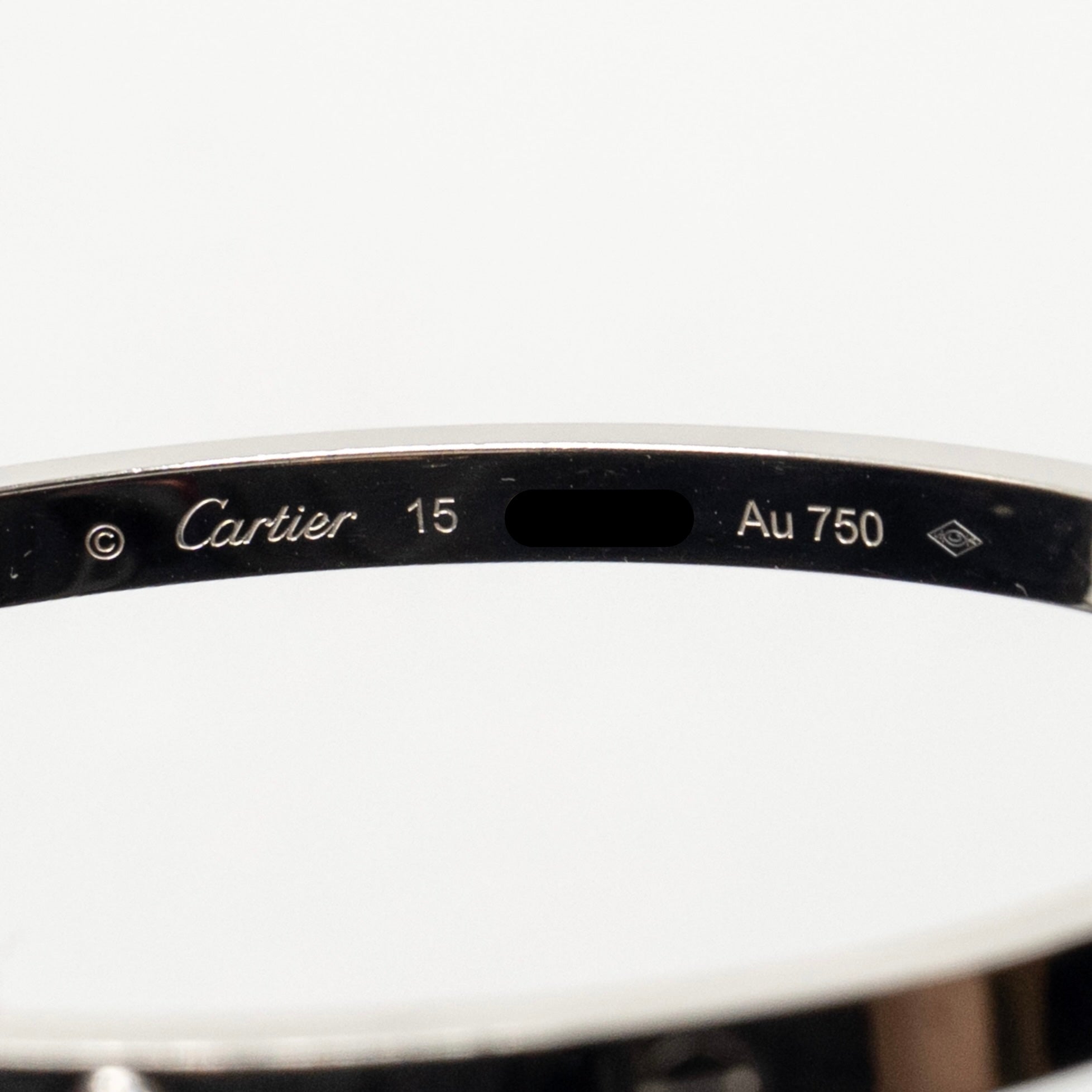 CARTIER LOVE BRACELET WHITE GOLD 6 DIAMONDS