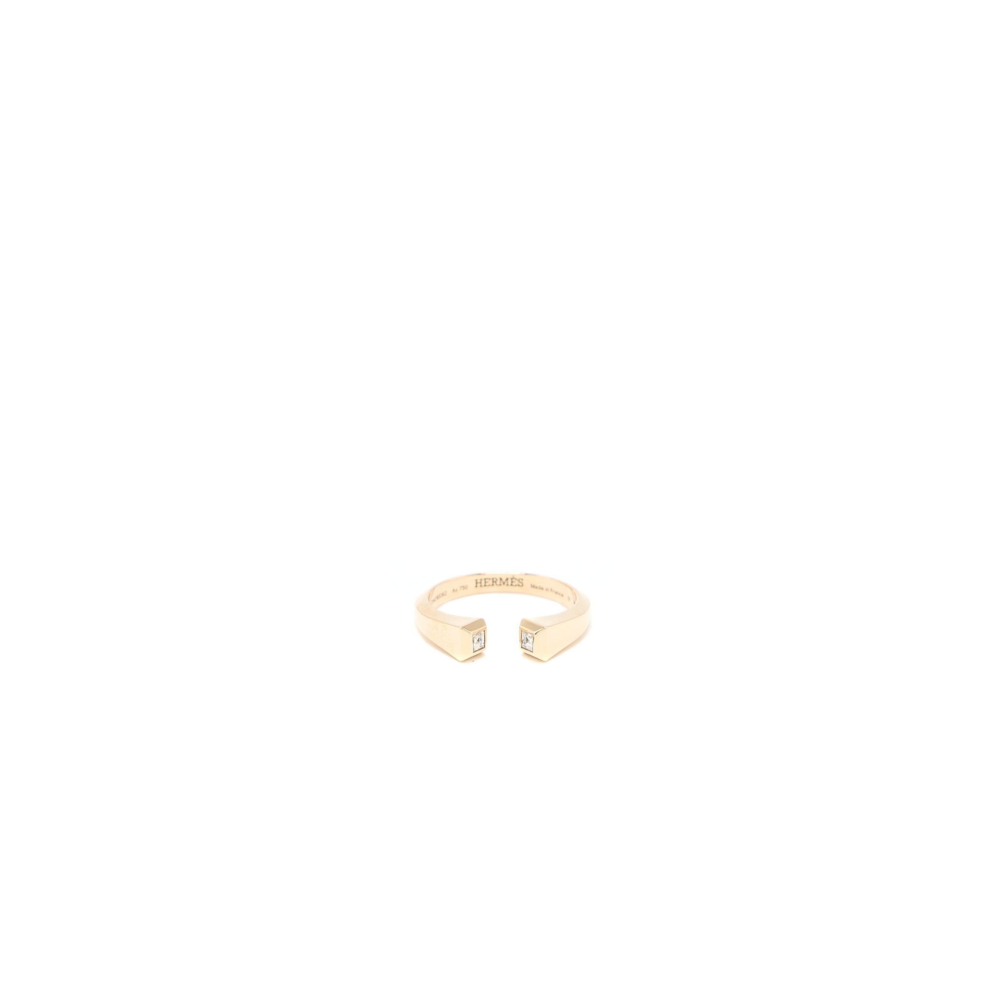 HERMES CLOU DE FORGE RING ROSE GOLD WITH DIAMONDS