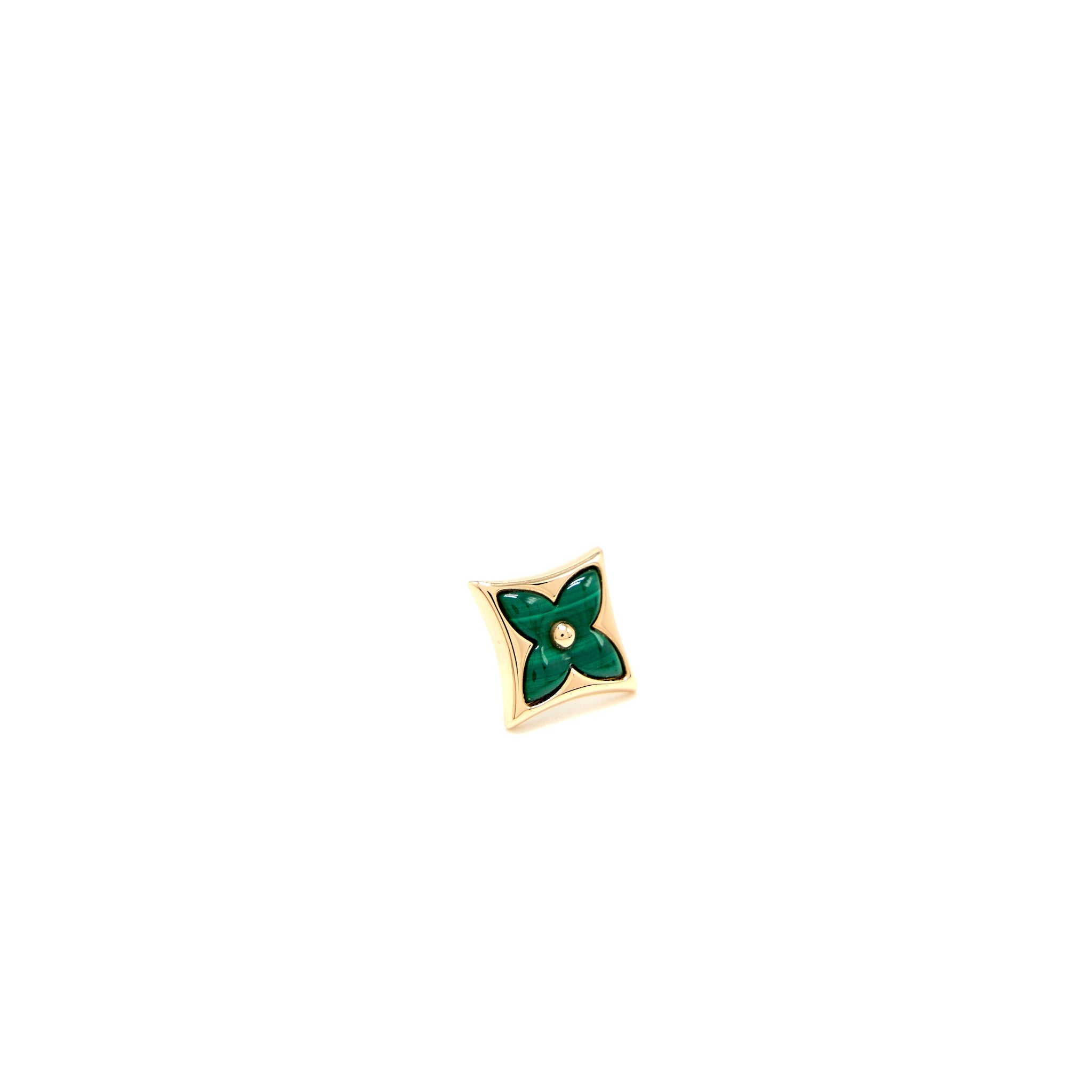 LOUIS VUITTON BLOSSOM GREEN 18K ROSE GOLD STAR STUD