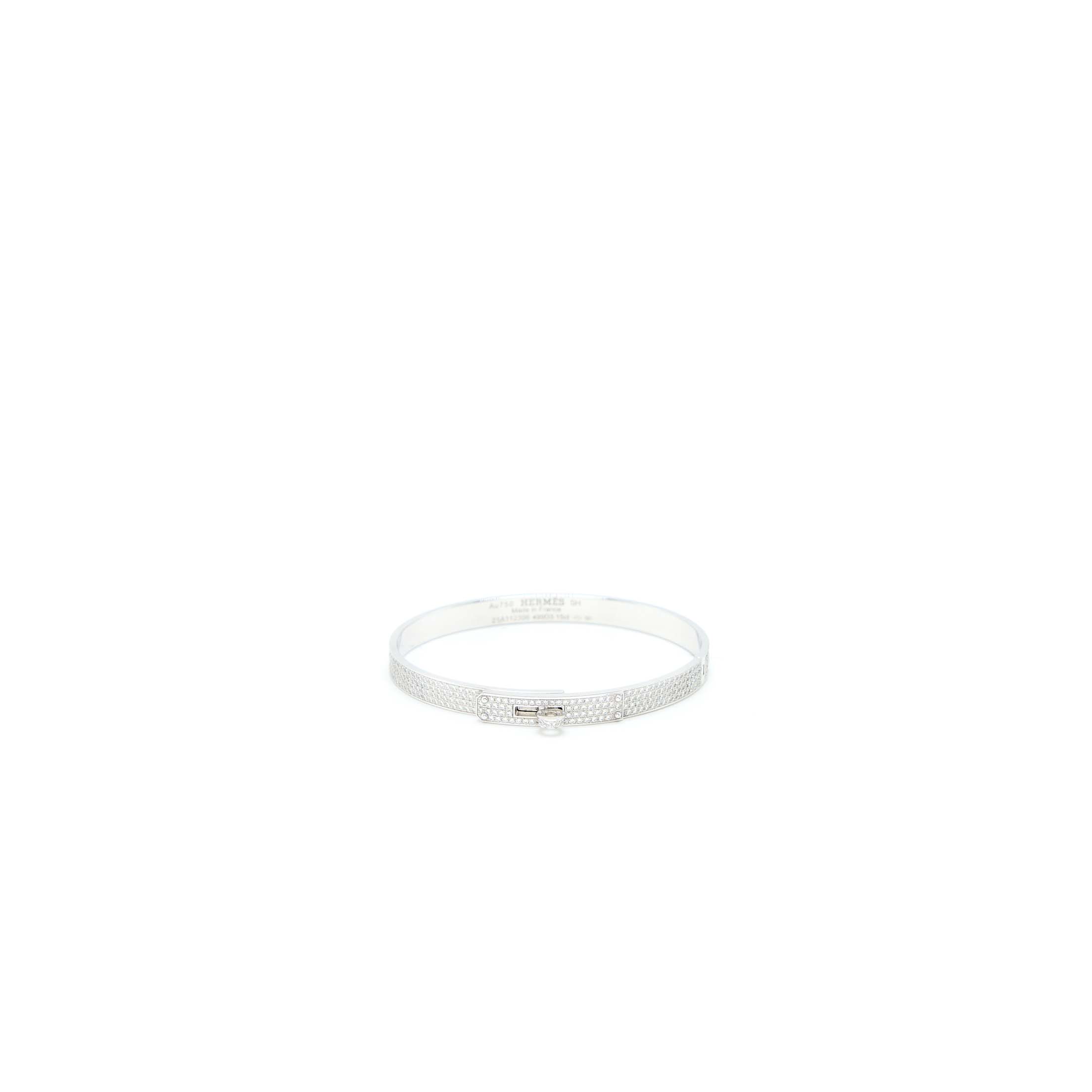 HERMES KELLY BRACELET WHITE GOLD WITH DIAMONDS
