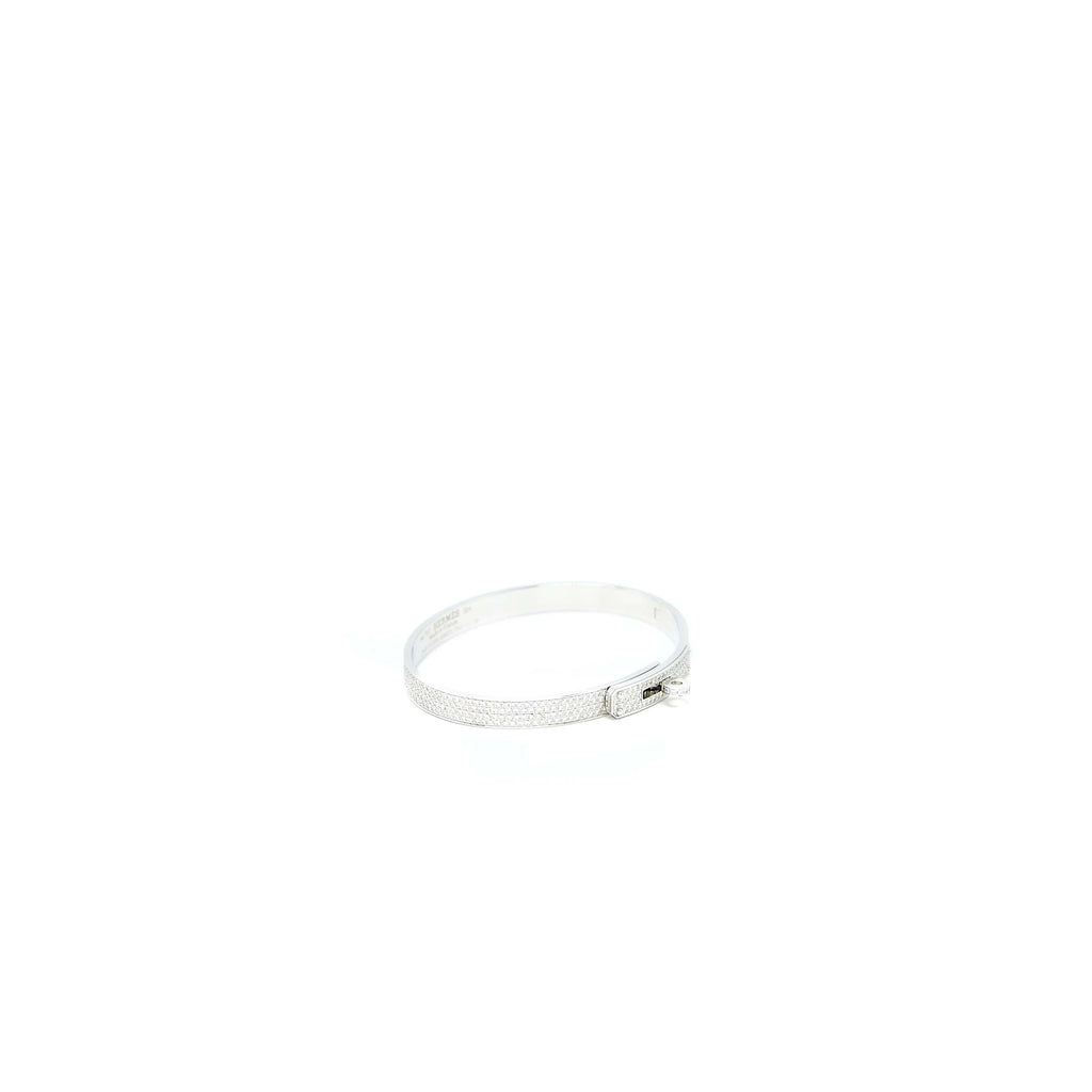 HERMES KELLY BRACELET WHITE GOLD WITH DIAMONDS