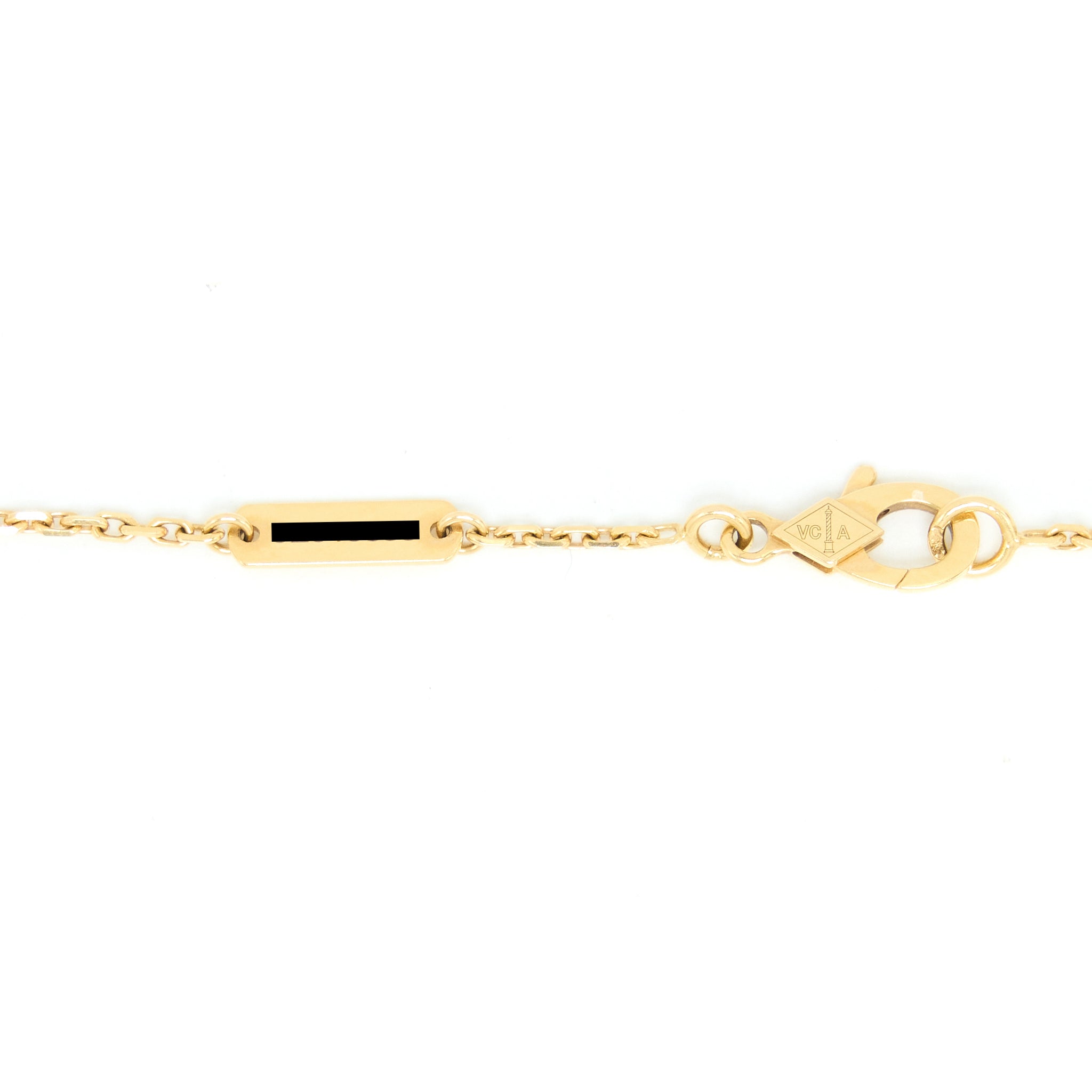 VAN CLEEF&ARPELS VINTAGE ALHAMBRA PENDANT TIGER EYE YELLOW GOLD