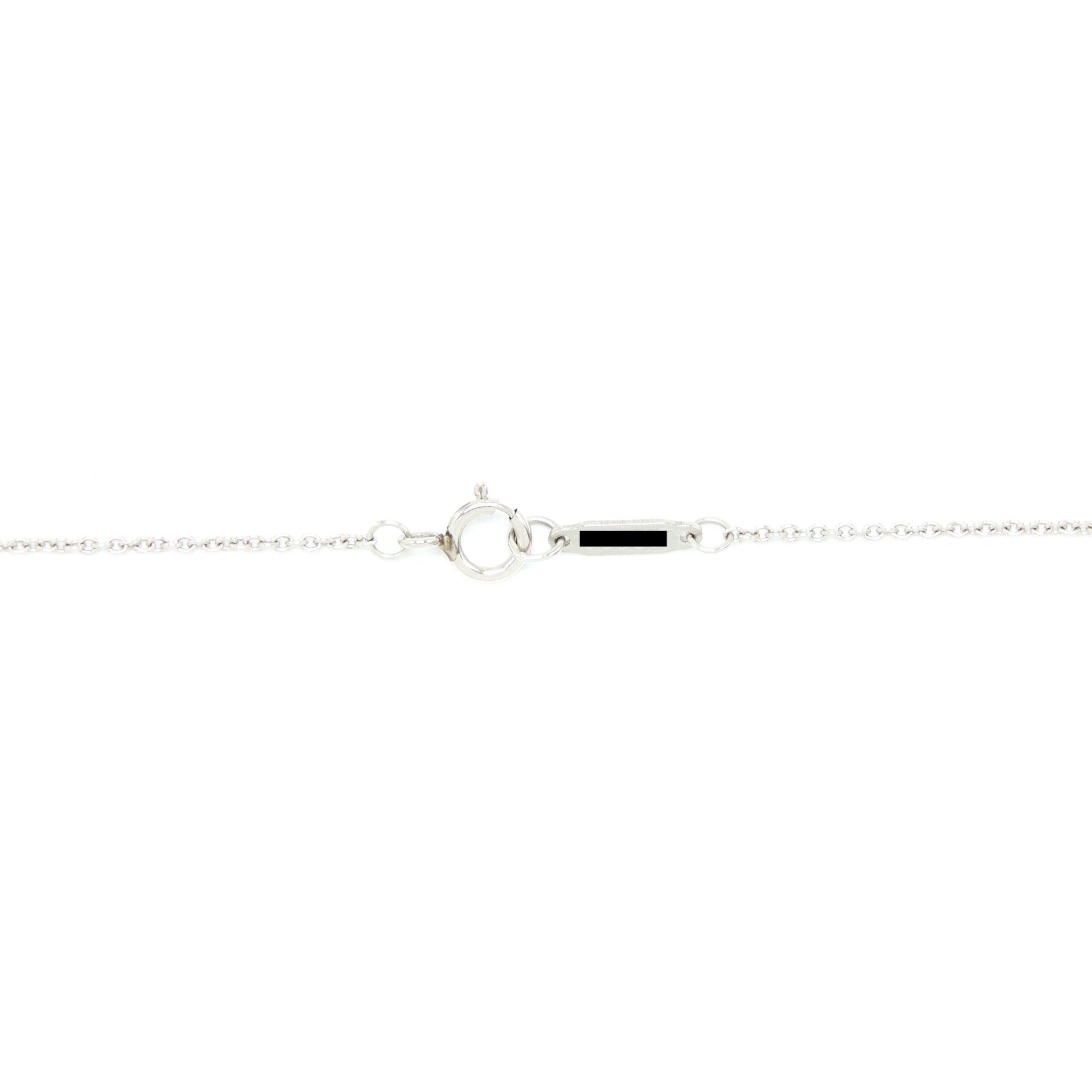 TIFFANY & CO ROUND STAR KEY PENDANT WHITE GOLD WITH YELLOW/WHITE DIAMONDS