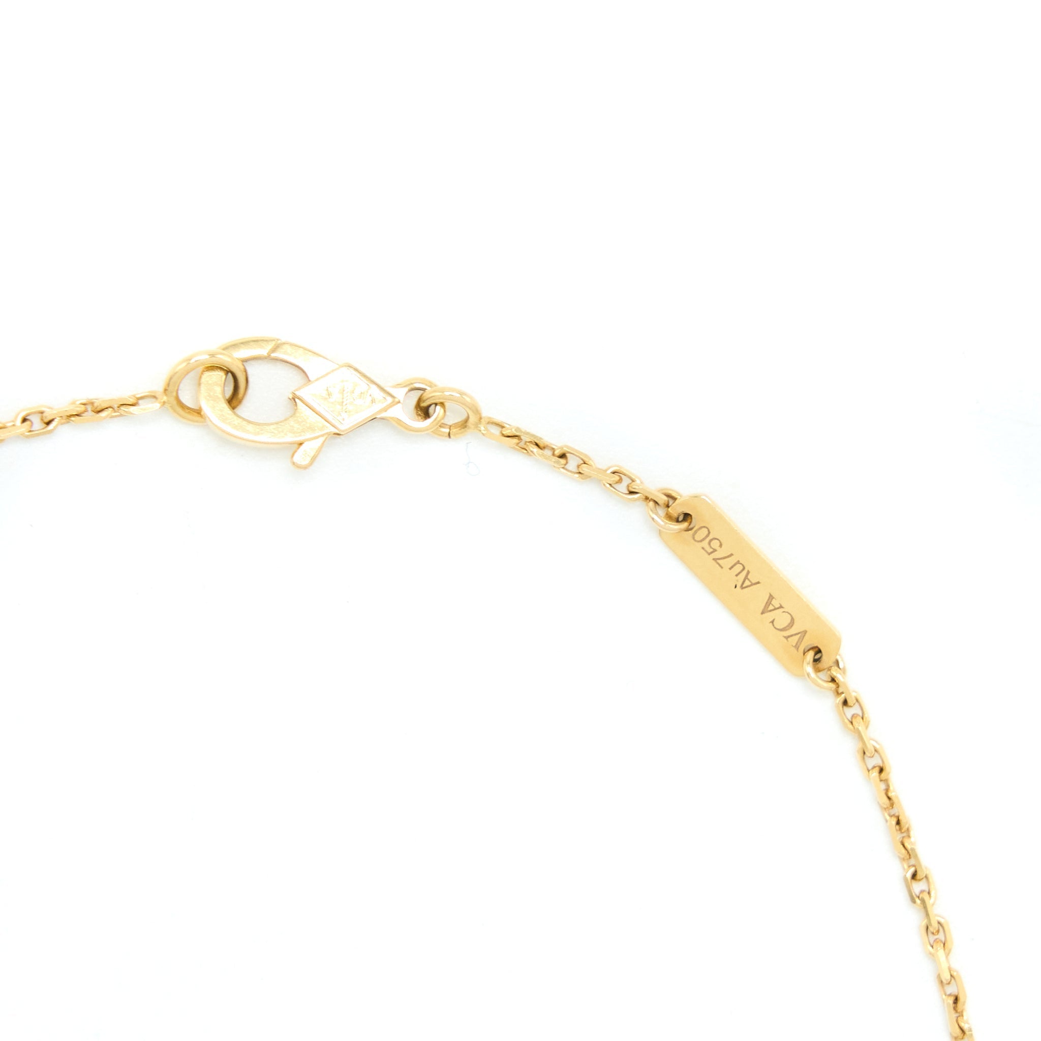 VAN CLEEF&ARPELS VINTAGE ALHAMBRA PENDANT TIGER EYE YELLOW GOLD
