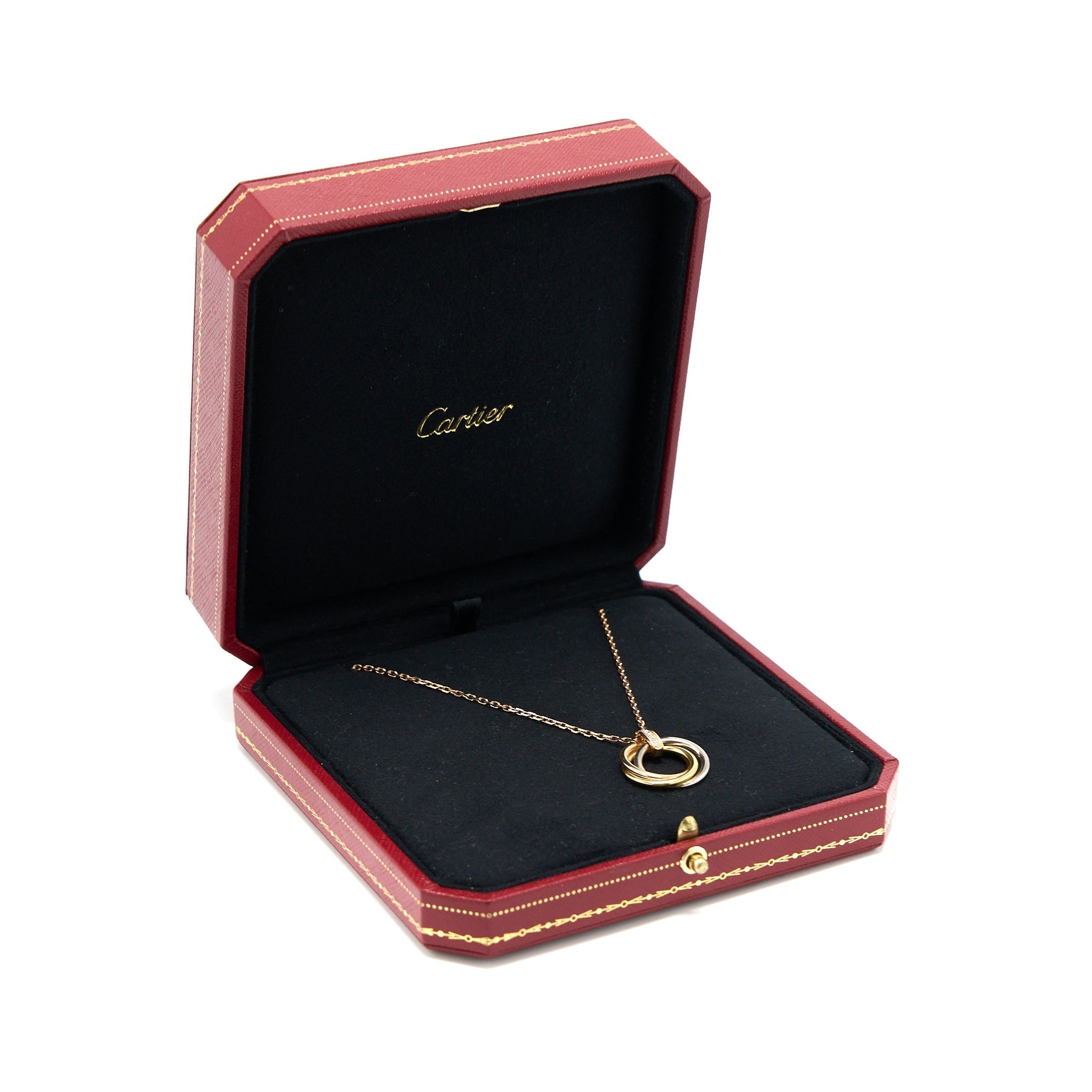 CARTIER TRINITY NECKLACE WHITE GOLD/YELLOW GOLD/ROSE GOLD/DIAMONDS