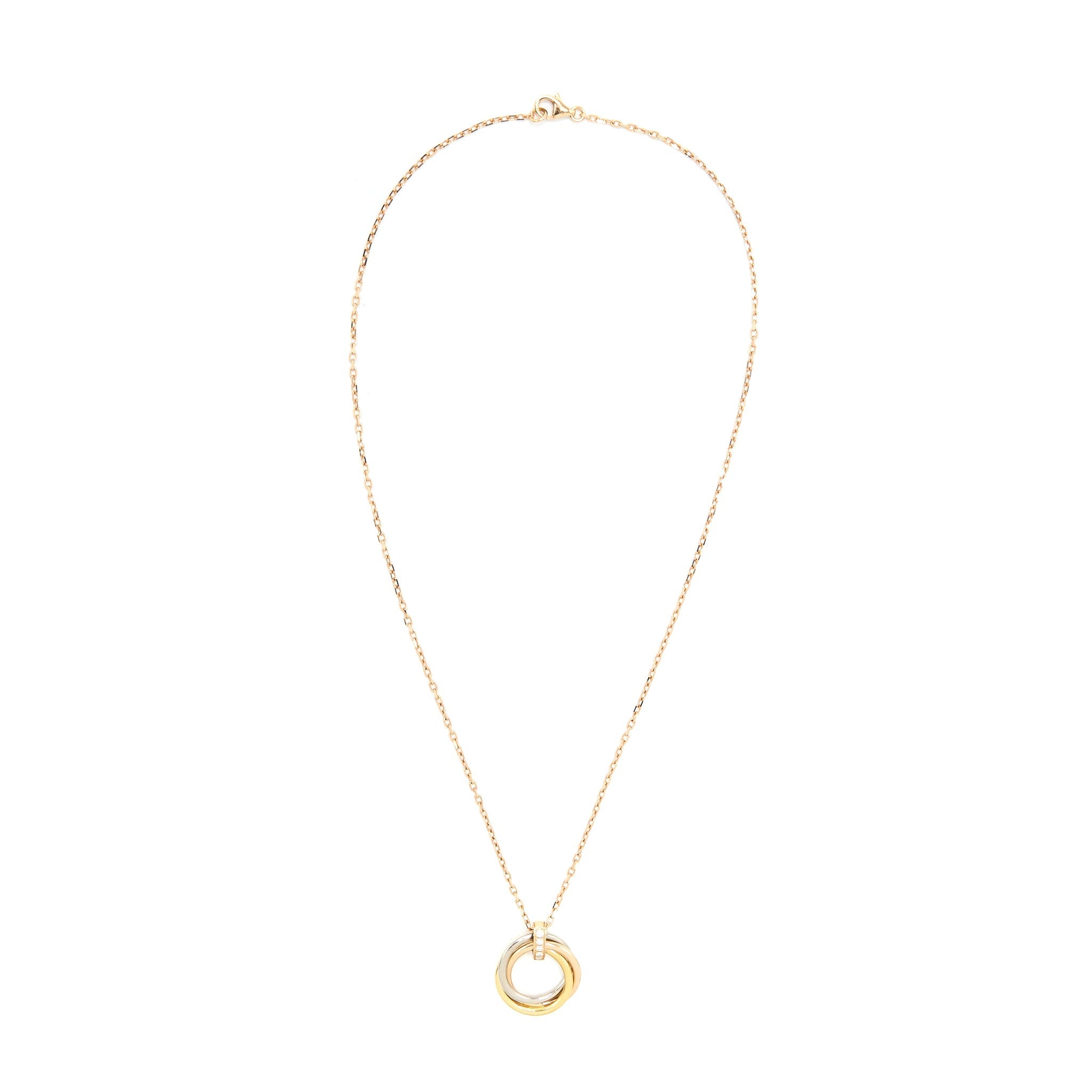 CARTIER TRINITY NECKLACE WHITE GOLD/YELLOW GOLD/ROSE GOLD/DIAMONDS