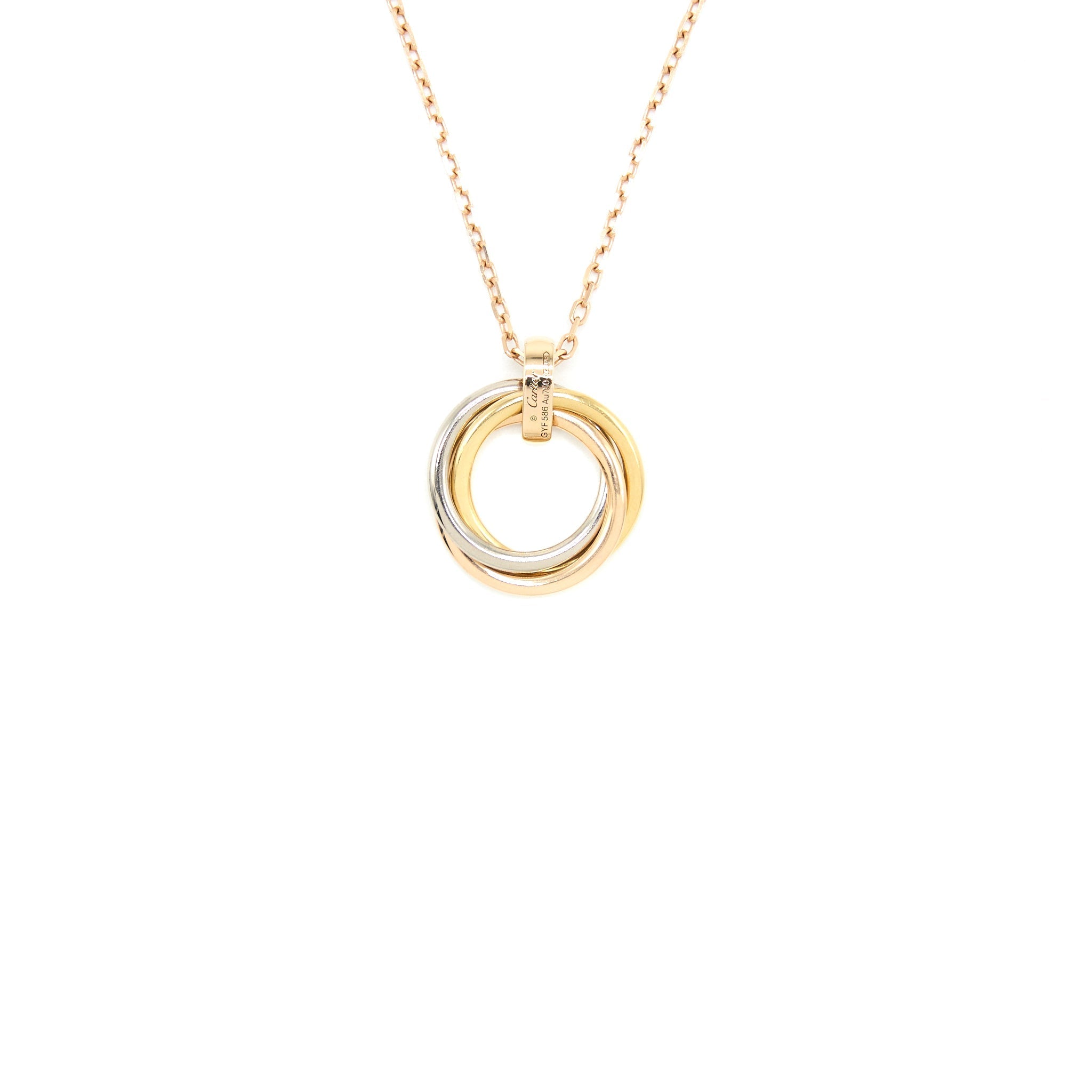CARTIER TRINITY NECKLACE WHITE GOLD/YELLOW GOLD/ROSE GOLD/DIAMONDS