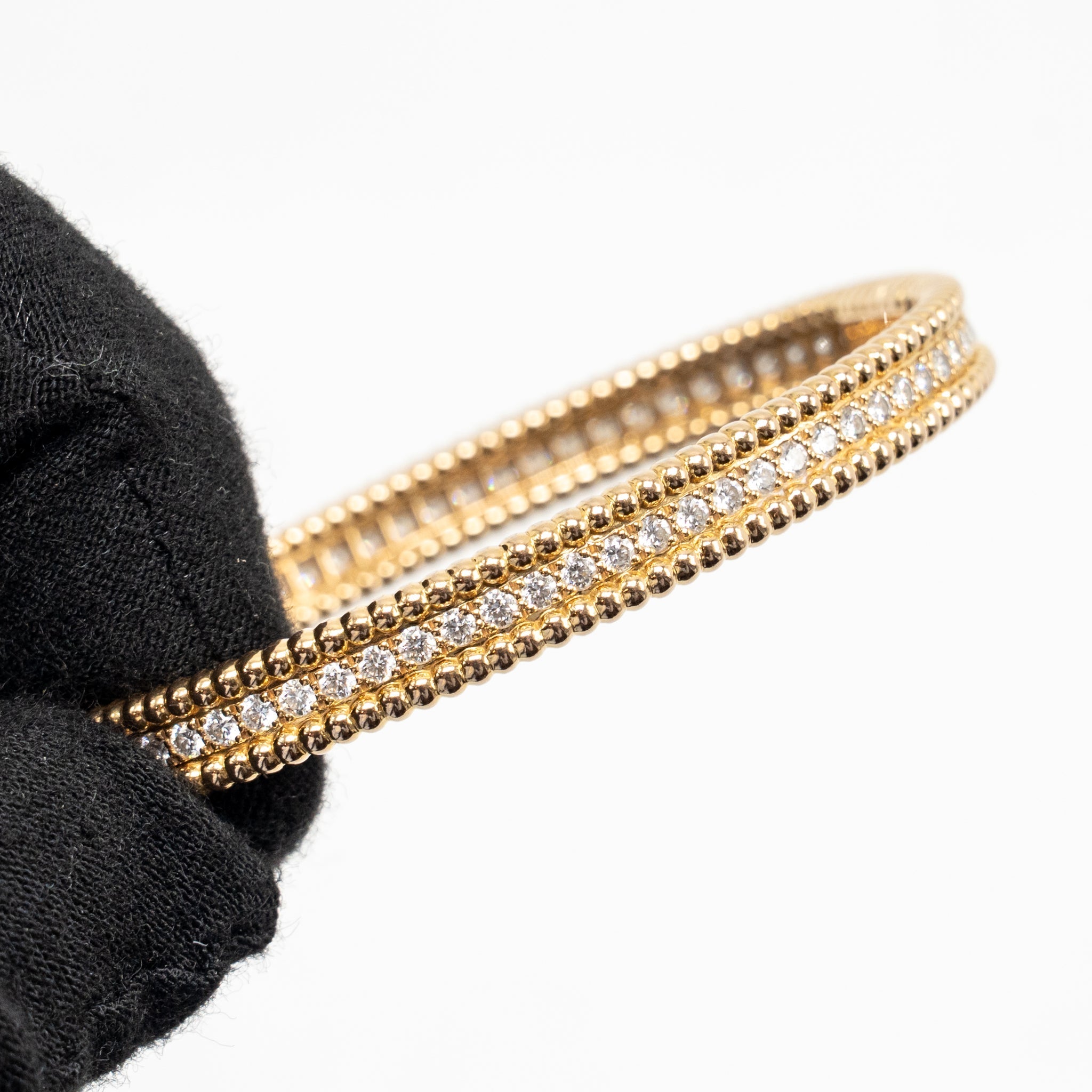 VAN CLEEF & ARPELS PERLEE DIAMONDS BRACELET, 1 ROW, EXTRA ROSE GOLD, DIAMONDS