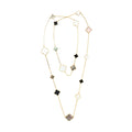 VAN CLEEF & ARPELS MAGIC ALHAMBRA 16 MOTIFS LONG NECKLACE YELLOW GOLD