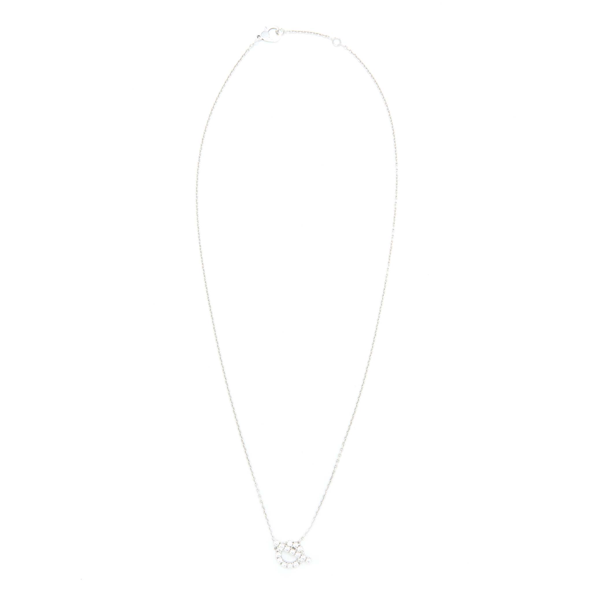 HERMES FINESSE NECKLACE WHITE GOLD DIAMONDS