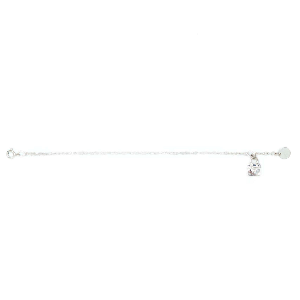 HERMES STERLING SILVER MINI BIRKIN BRACELET