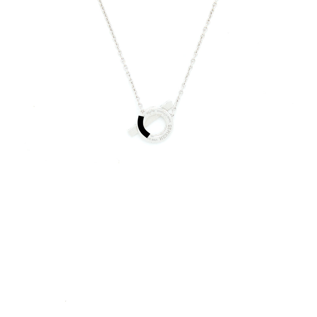 HERMES FINESSE NECKLACE WHITE GOLD DIAMONDS
