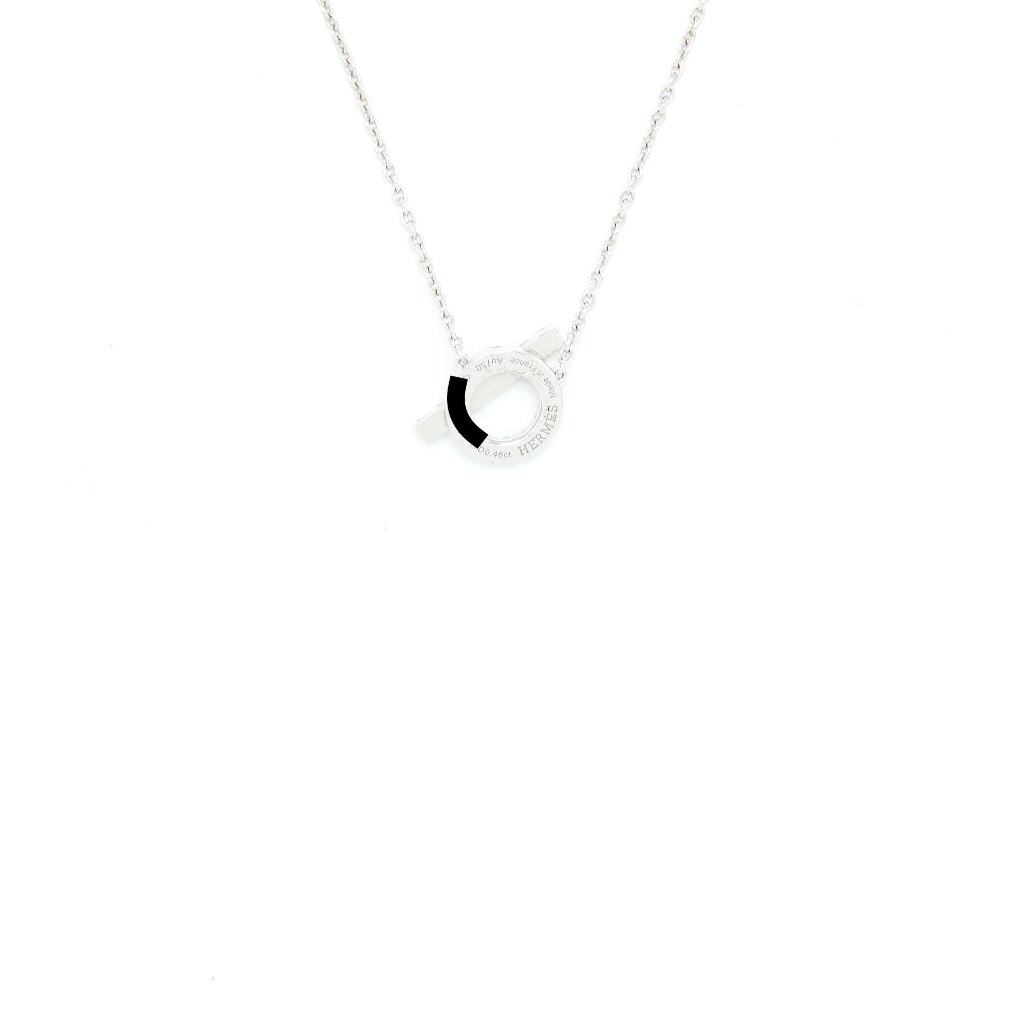 HERMES FINESSE NECKLACE WHITE GOLD DIAMONDS