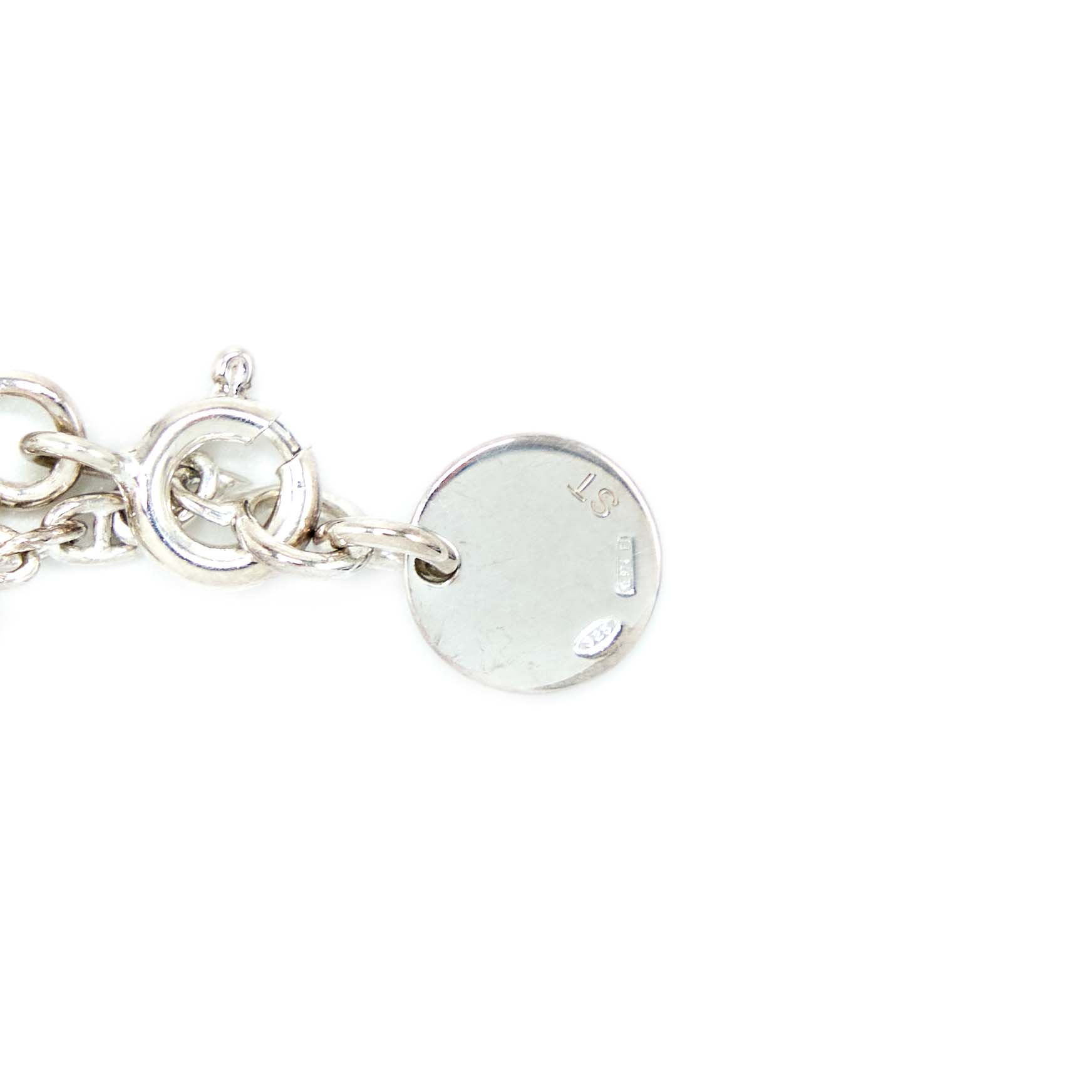 HERMES STERLING SILVER MINI BIRKIN BRACELET