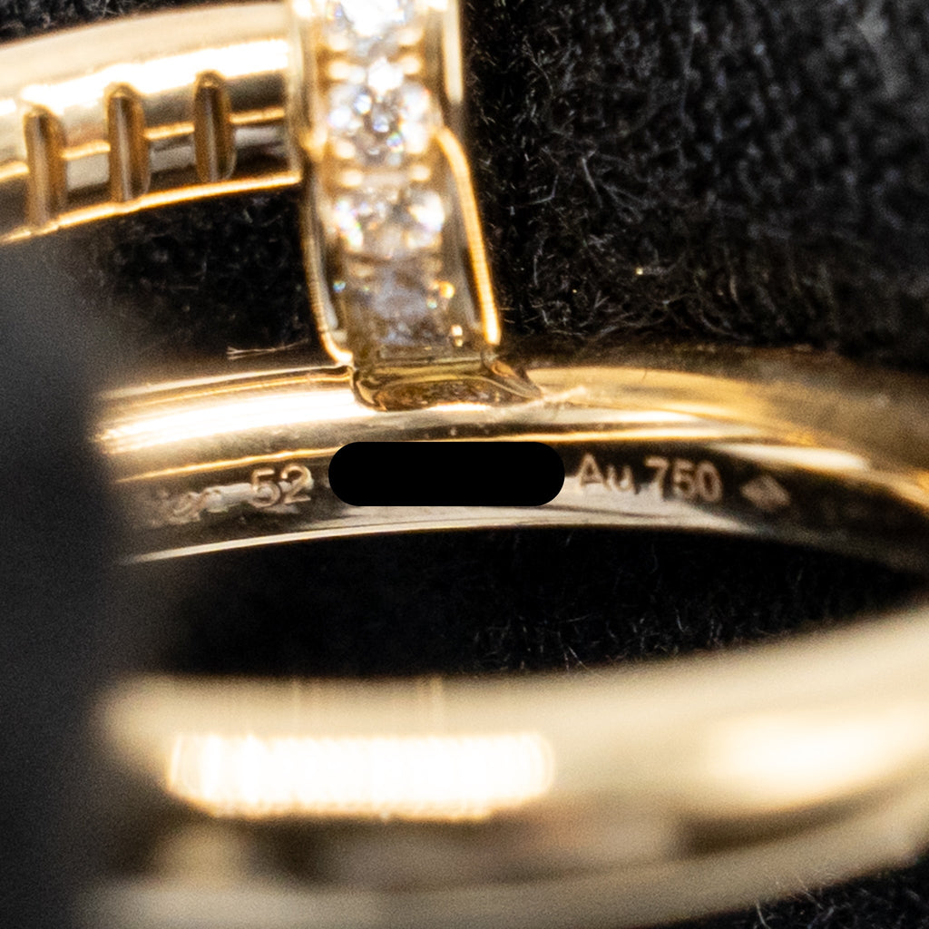 CARTIER JUSTE UN CLOU RING, CLASSIC MODEL YELLOW GOLD WITH DIAMONDS