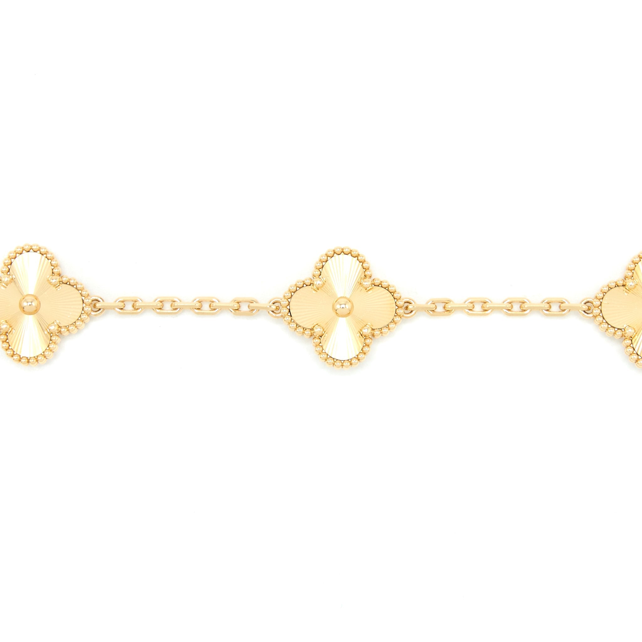 VAN CLEEF & ARPELS VINTAGE ALHAMBRA BRACELET 5 MOTIFS YELLOW GOLD