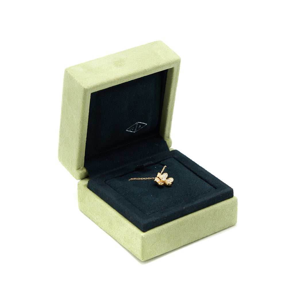 VAN CLEEF & ARPELS FRIVOLE PENDANT YELLOW GOLD DIAMONDS
