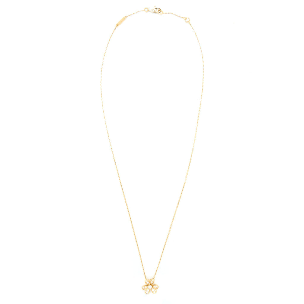 VAN CLEEF & ARPELS FRIVOLE PENDANT YELLOW GOLD DIAMONDS