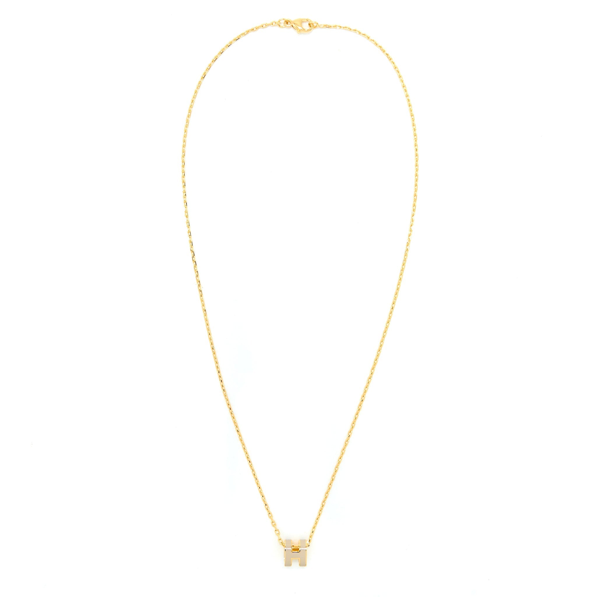 HERMES MINI POP H PENDANT MARRON GLACE GHW