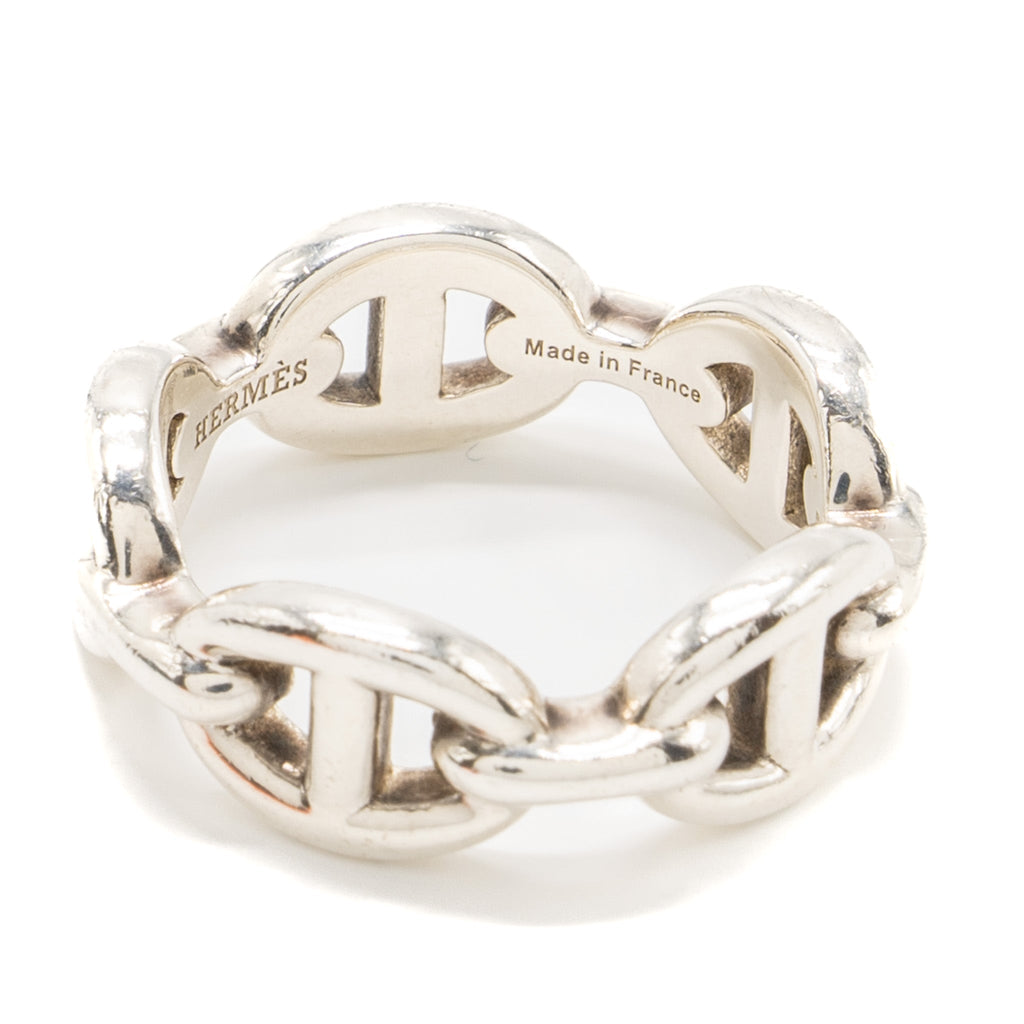 HERMES CHAINE D’ ANCRE ENCHAINEE RING SILVER