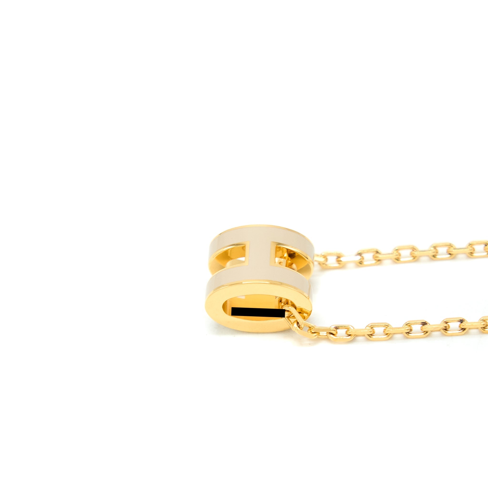 HERMES MINI POP H PENDANT MARRON GLACE GHW