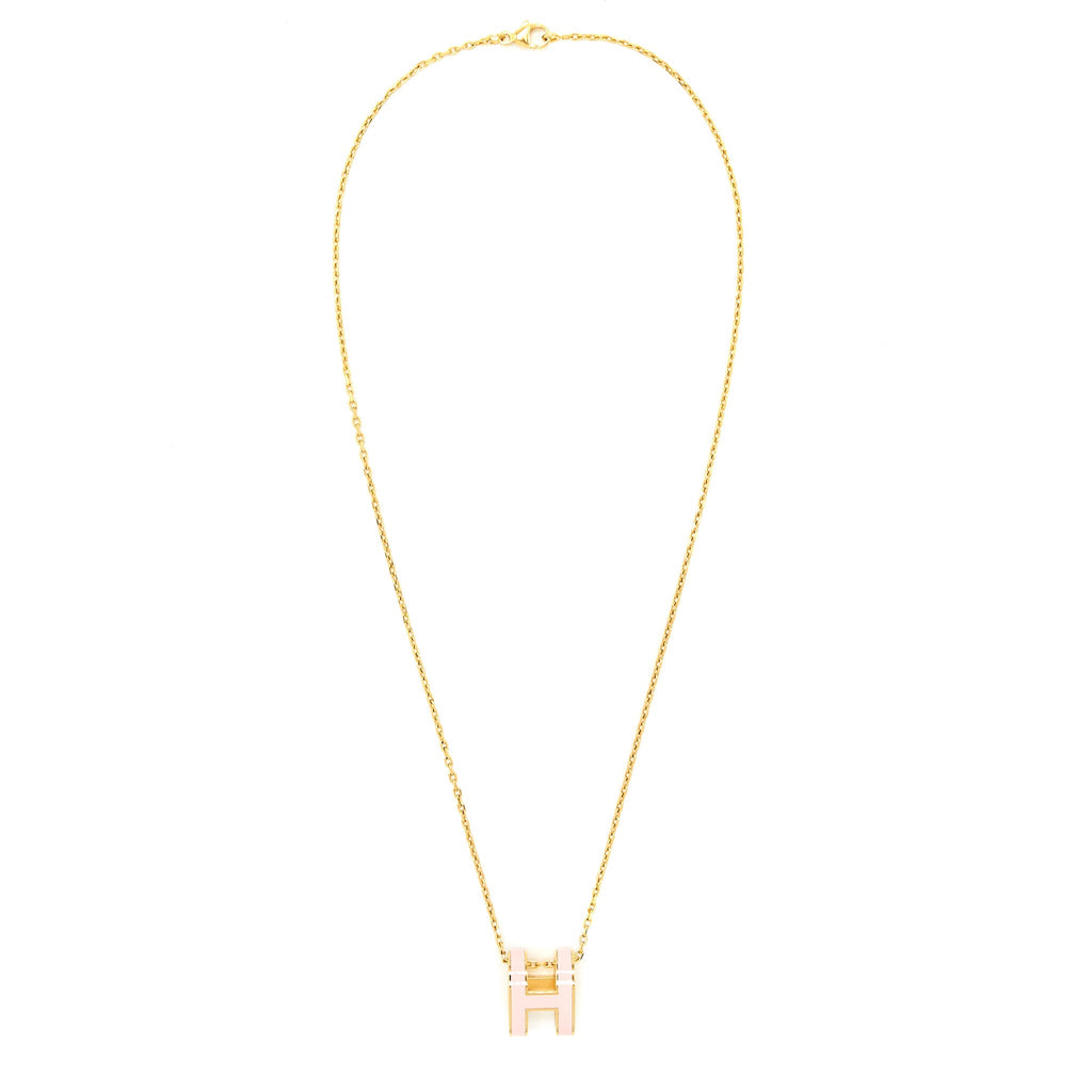 HERMES POP H PENDANT ROSE DRAGEE GHW