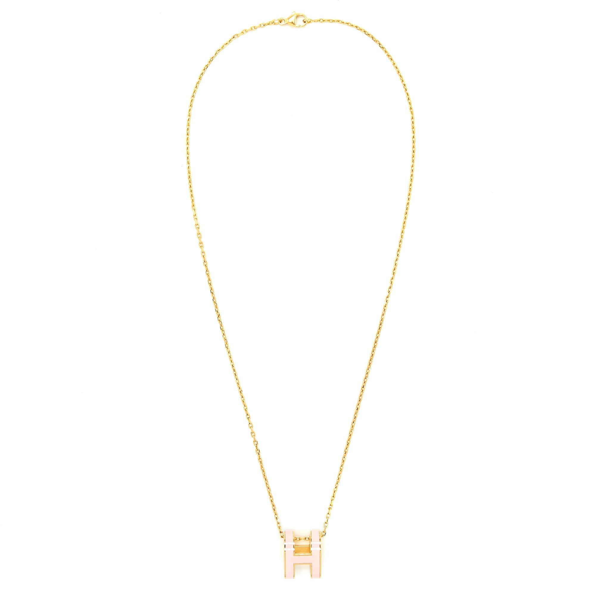 HERMES POP H PENDANT ROSE DRAGEE GHW