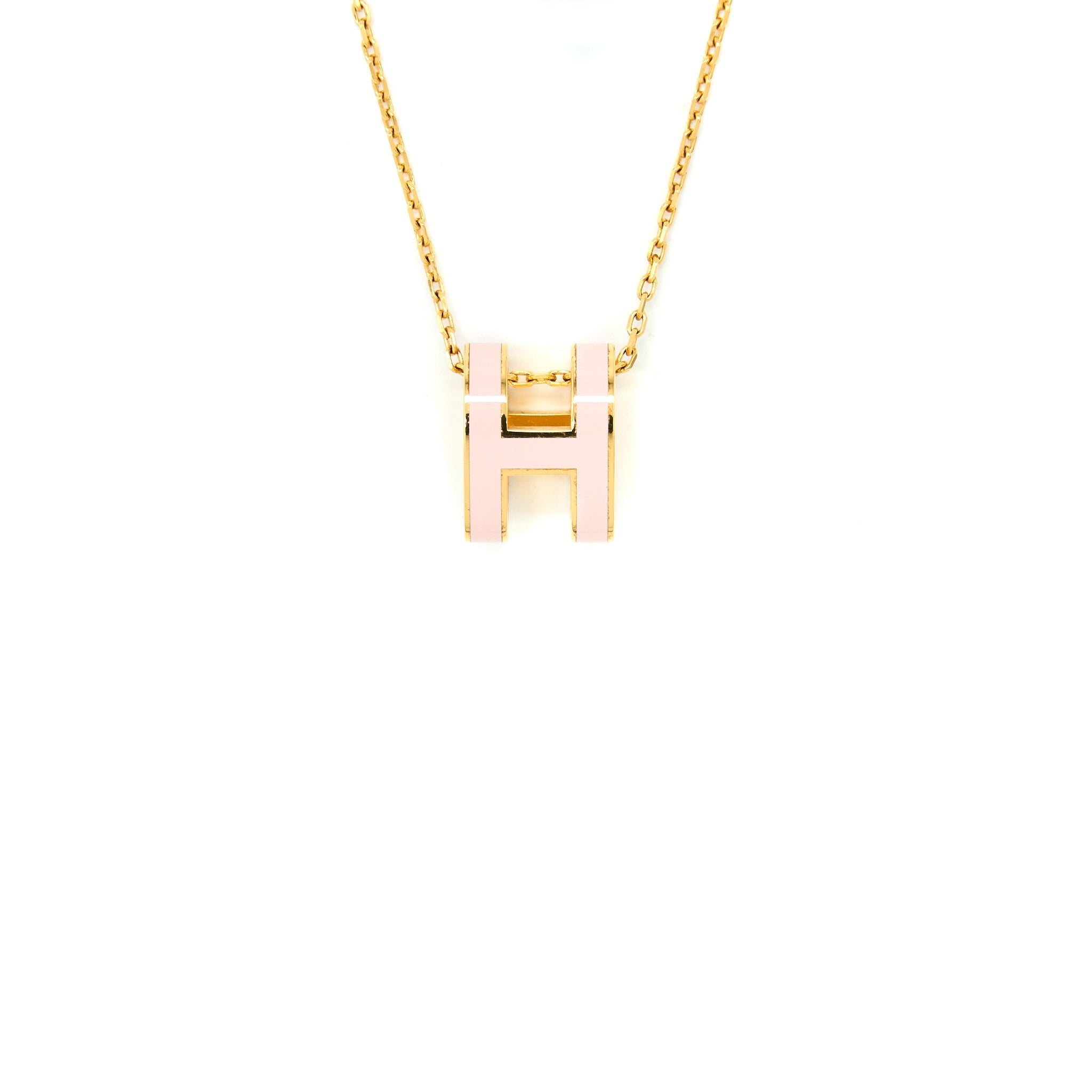 HERMES POP H PENDANT ROSE DRAGEE GHW