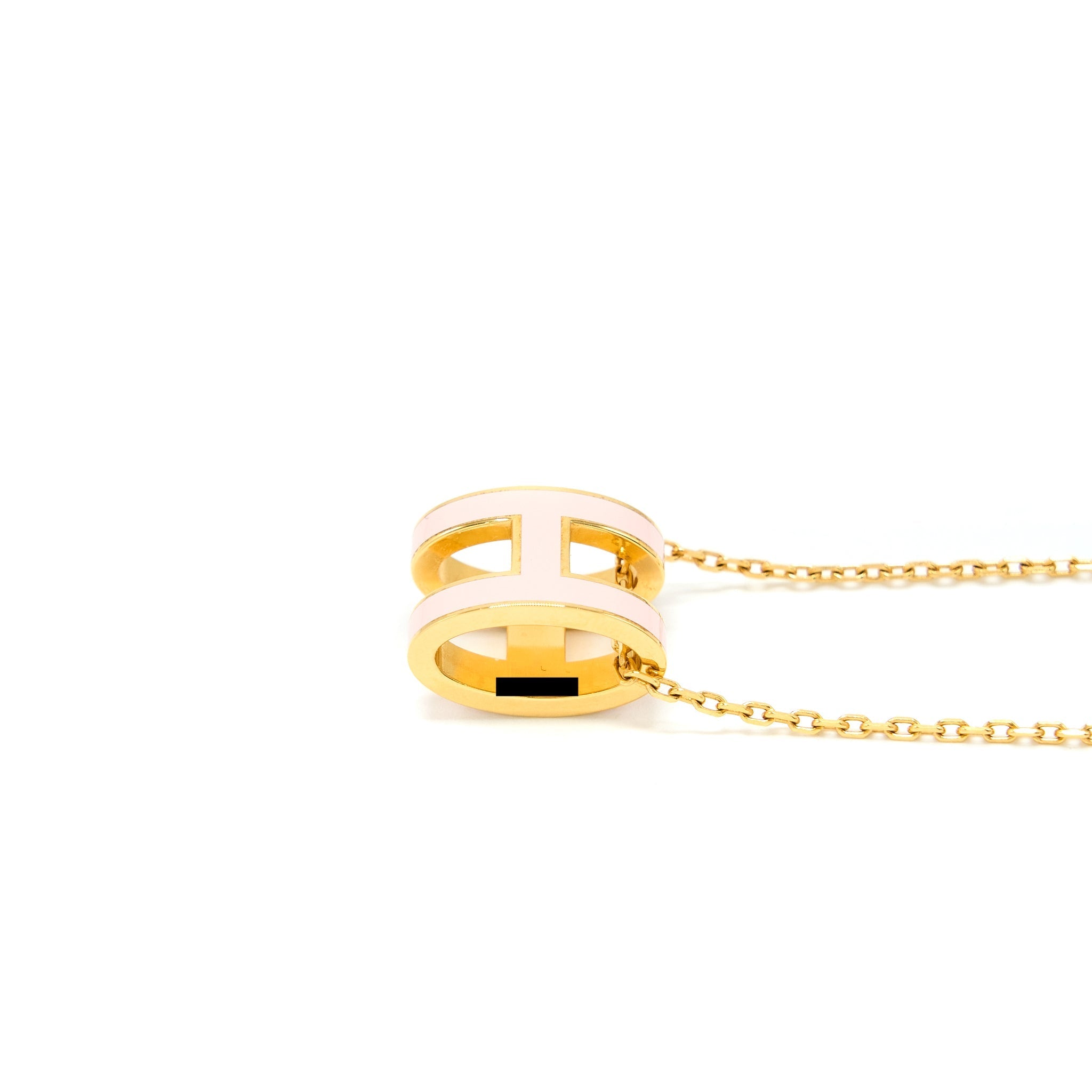 HERMES POP H PENDANT ROSE DRAGEE GHW