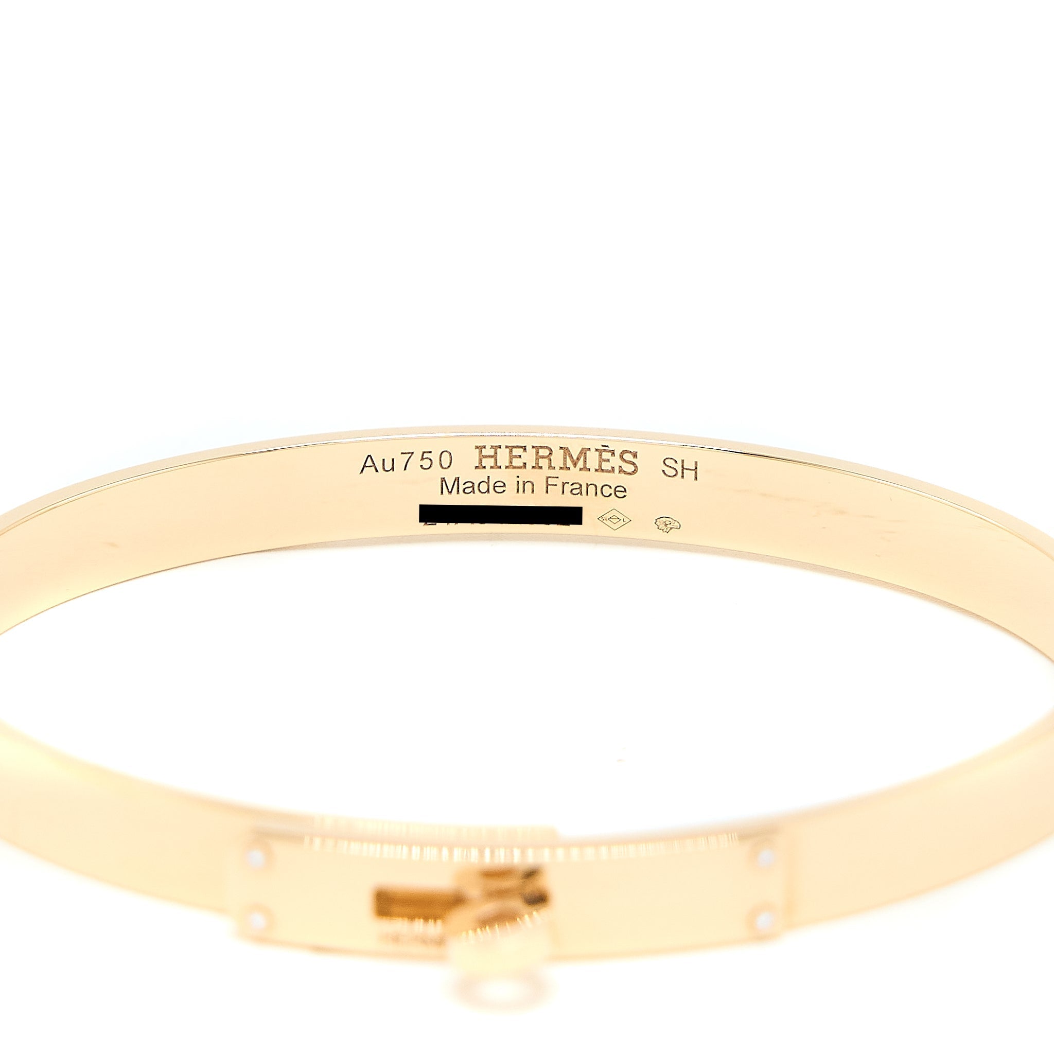 HERMES KELLY BRACELET ROSE GOLD 4 DIAMONDS