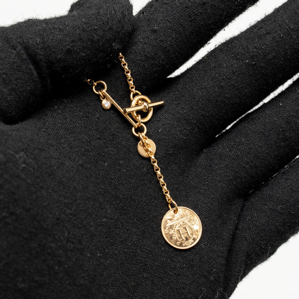 HERMES EX-LIBRIS PENDANT ROSE GOLD