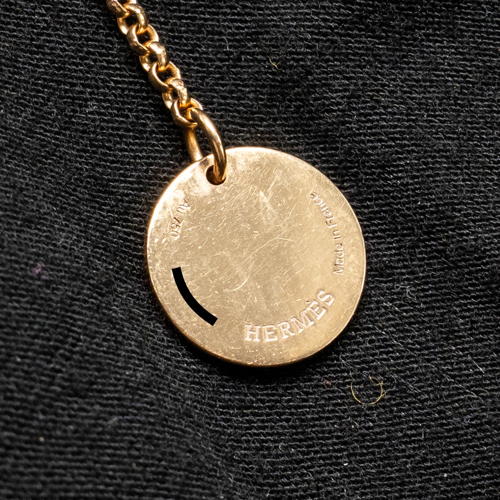 HERMES EX-LIBRIS PENDANT ROSE GOLD