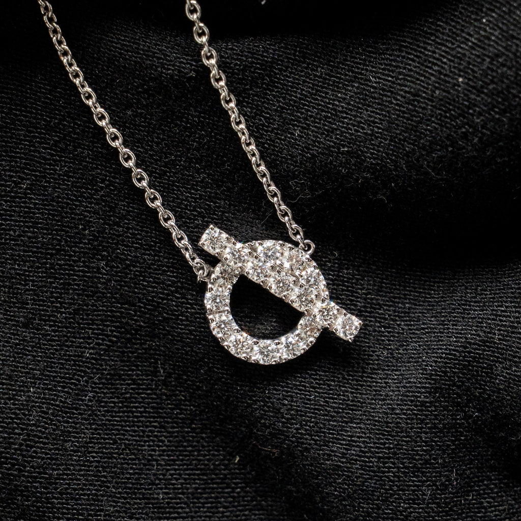 HERMES FINESSE PENDANT WHITE GOLD DIAMONDS