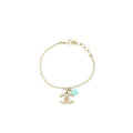 CHANEL CC LOGO BRACELET MULTICOLOUR PEARL/CRYSTAL LIGHT GOLD TONE