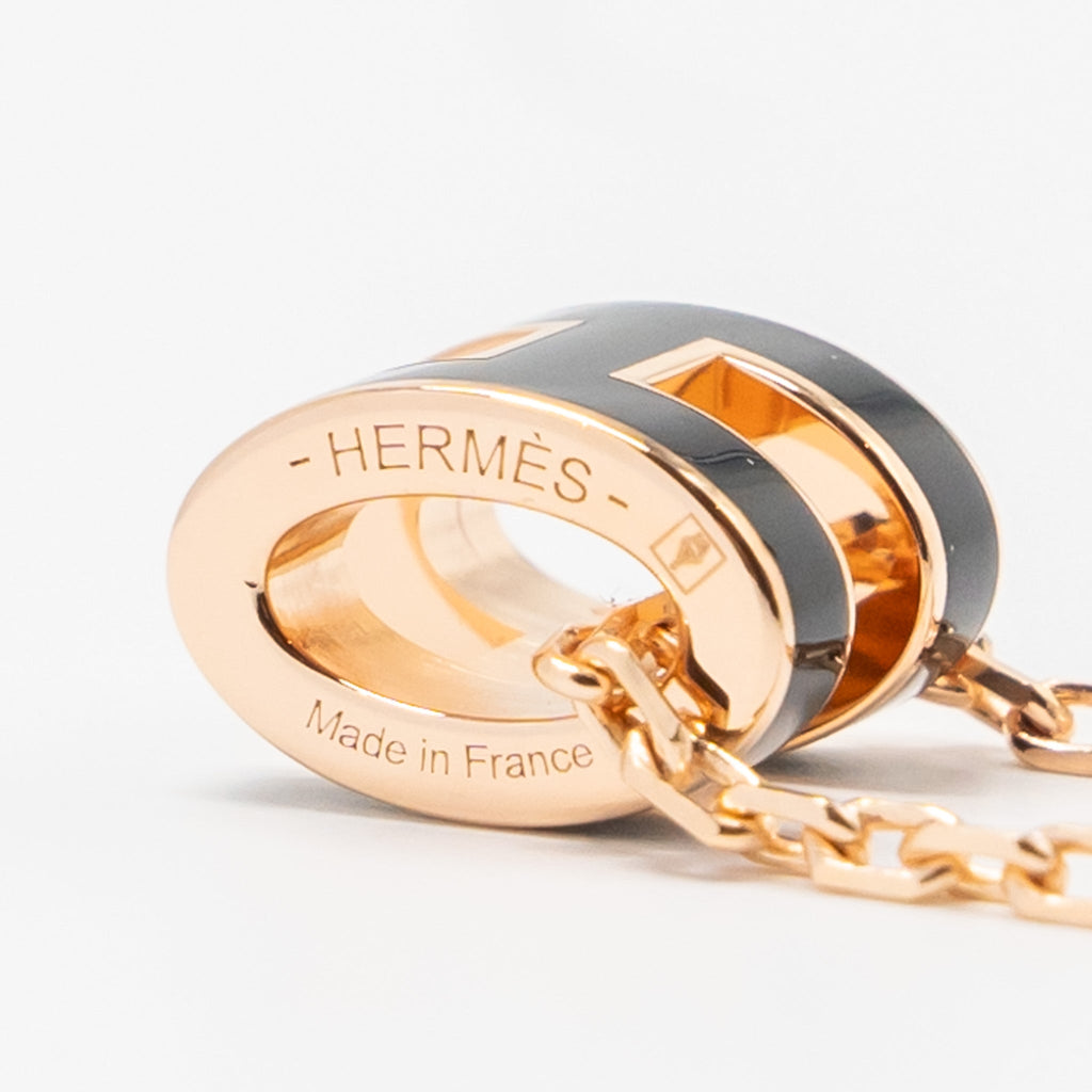 HERMES MINI POP H PENDANT BLACK RGHW