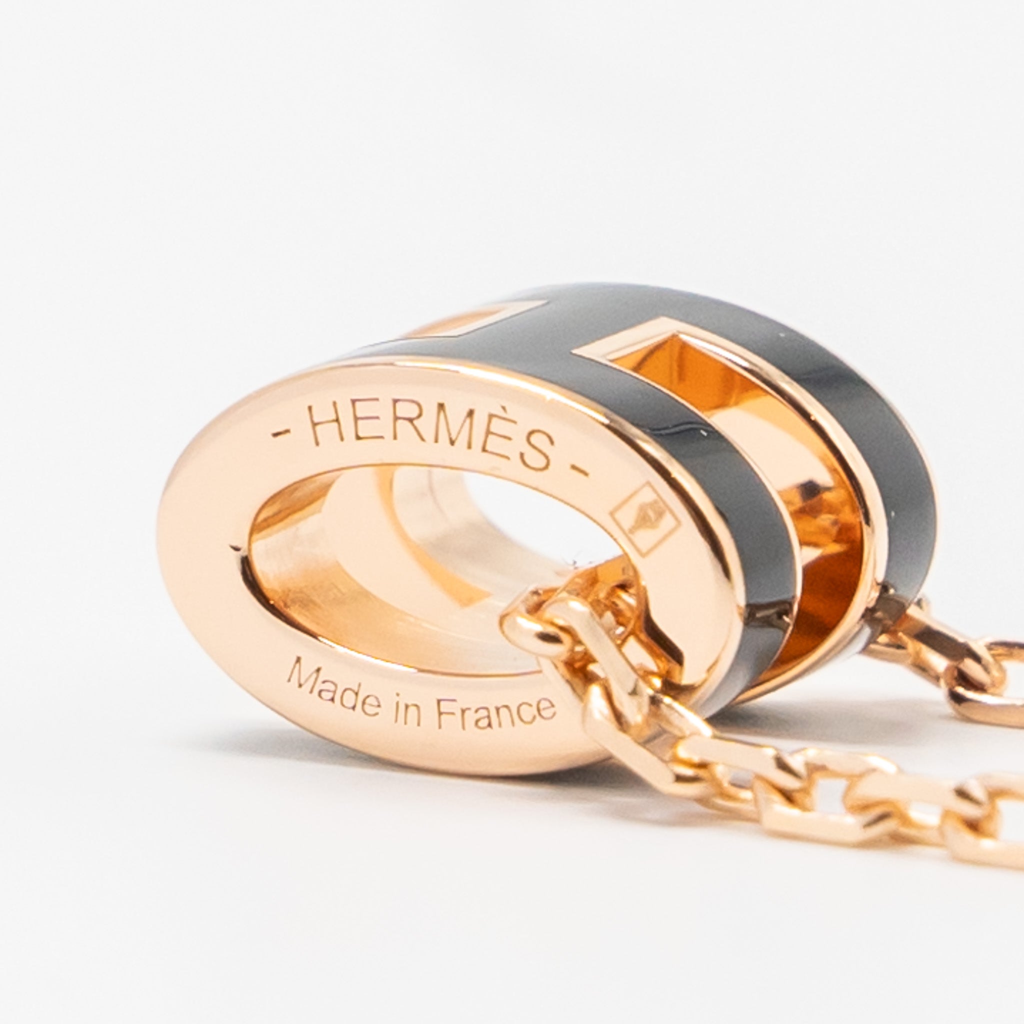 HERMES MINI POP H PENDANT BLACK RGHW