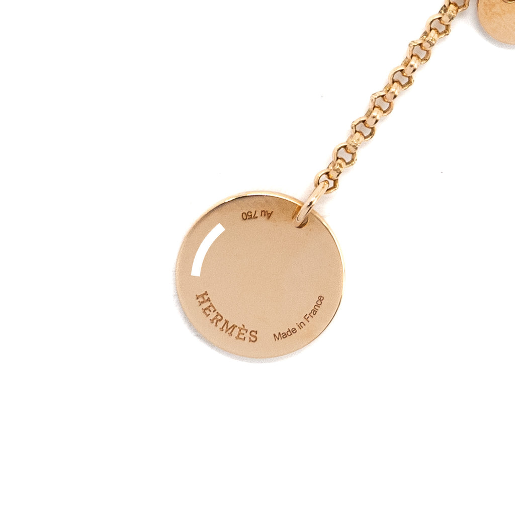 HERMES EX-LIBRIS PENDANT ROSE GOLD