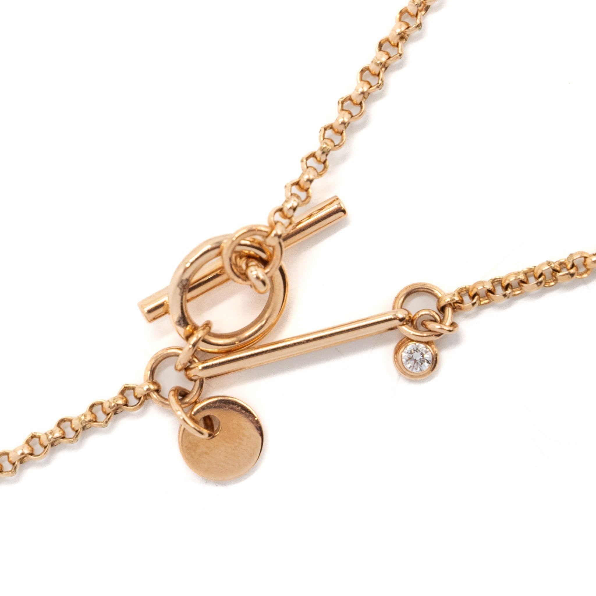 HERMES EX-LIBRIS PENDANT ROSE GOLD