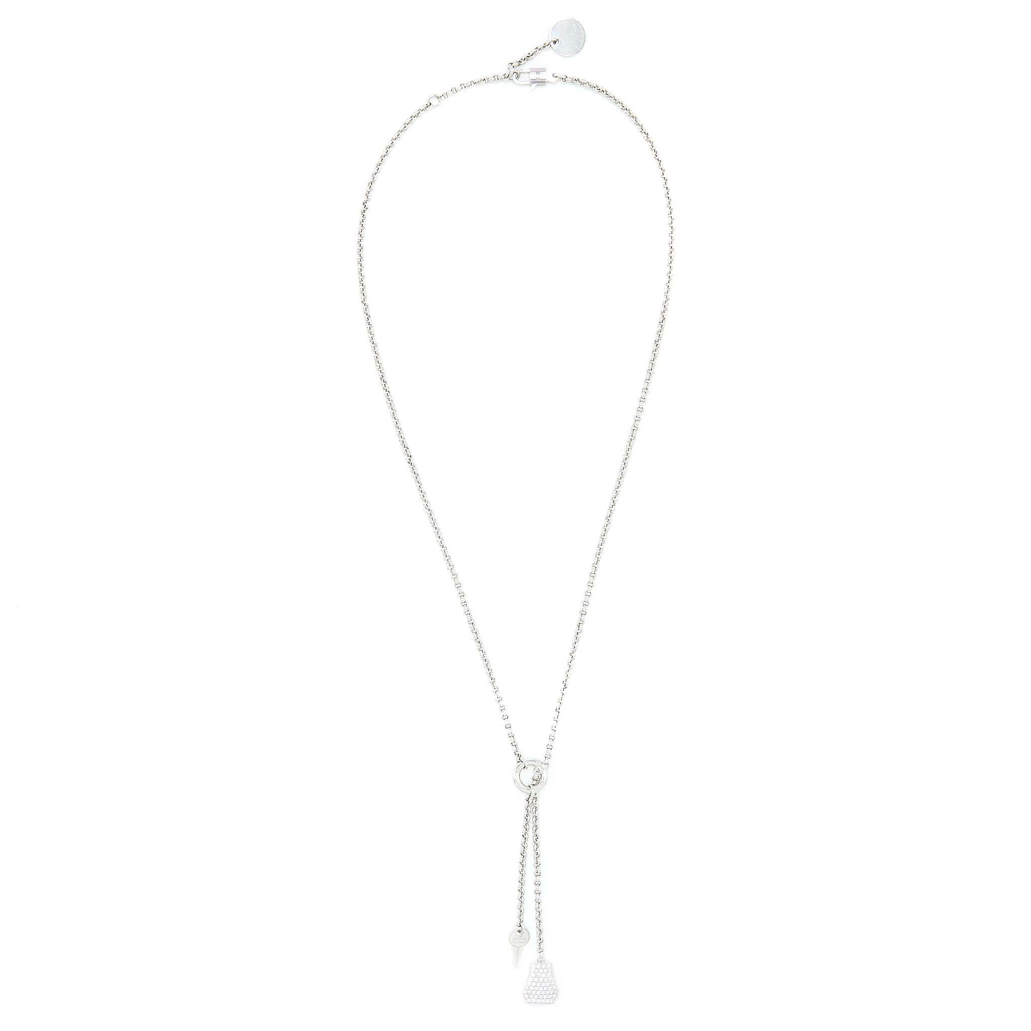 HERMES KELLY CLOCHE THE NECKLACE SMALL MODEL WHITE GOLD DIAMONDS